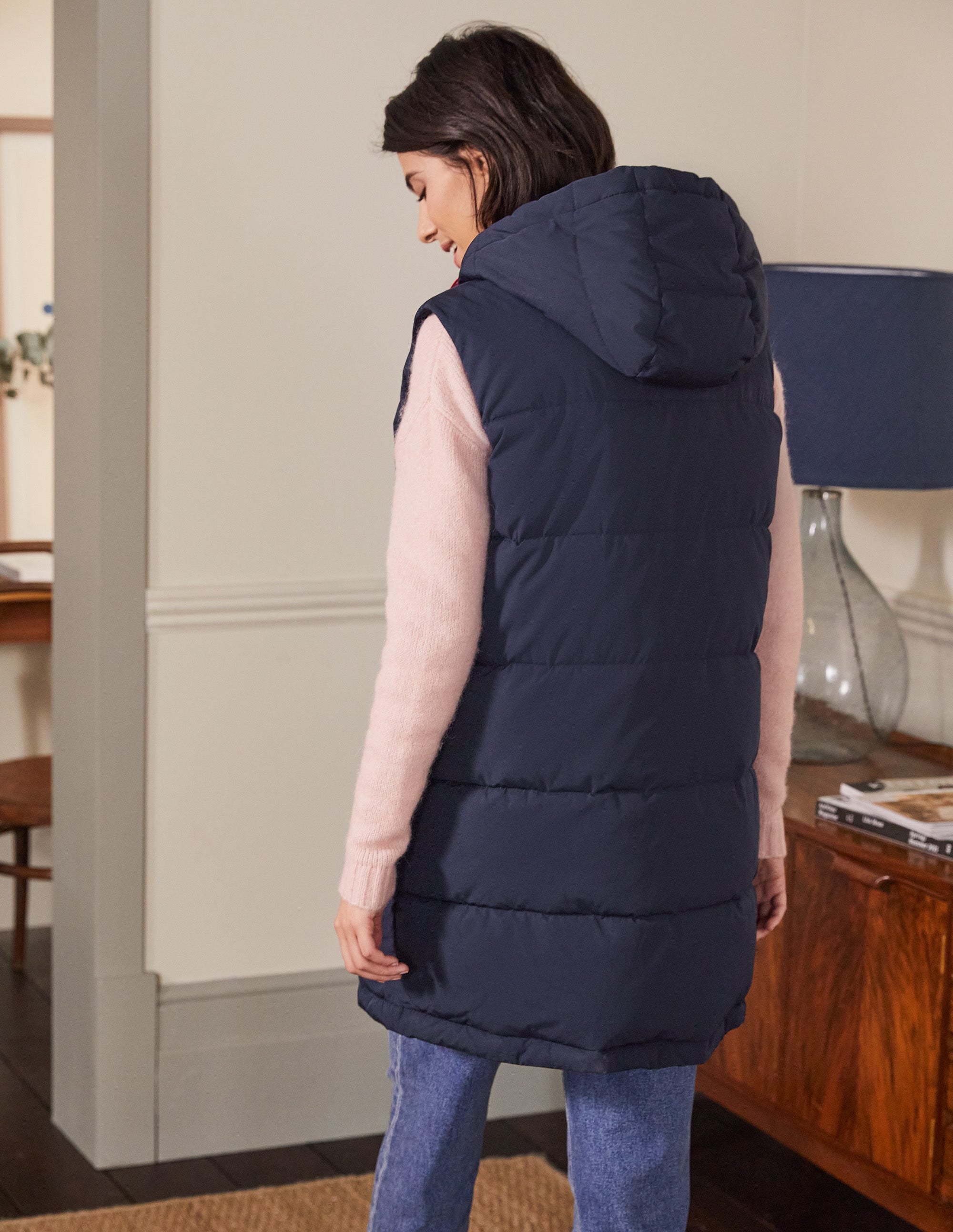 Lange Steppweste-Navy/Marokkoblau - Image 3
