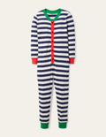 Snug All-In-One Pyjamas-College Navy/Ivory