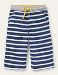 Jersey-Baggyhose-Schuluniform-Marineblau/Naturweiß