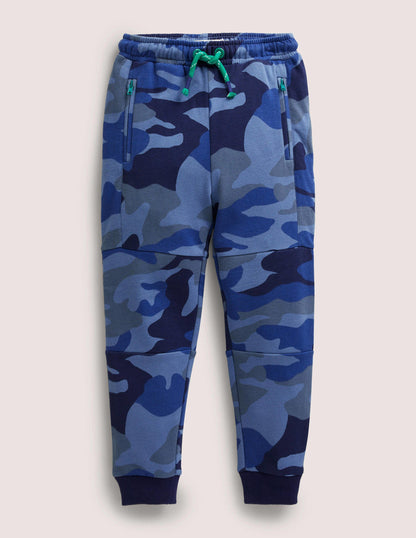 Sweathose mit verstärkter Kniepartie-Blau, Camouflage-4