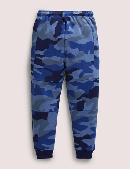 Sweathose mit verstärkter Kniepartie-Blau, Camouflage-5