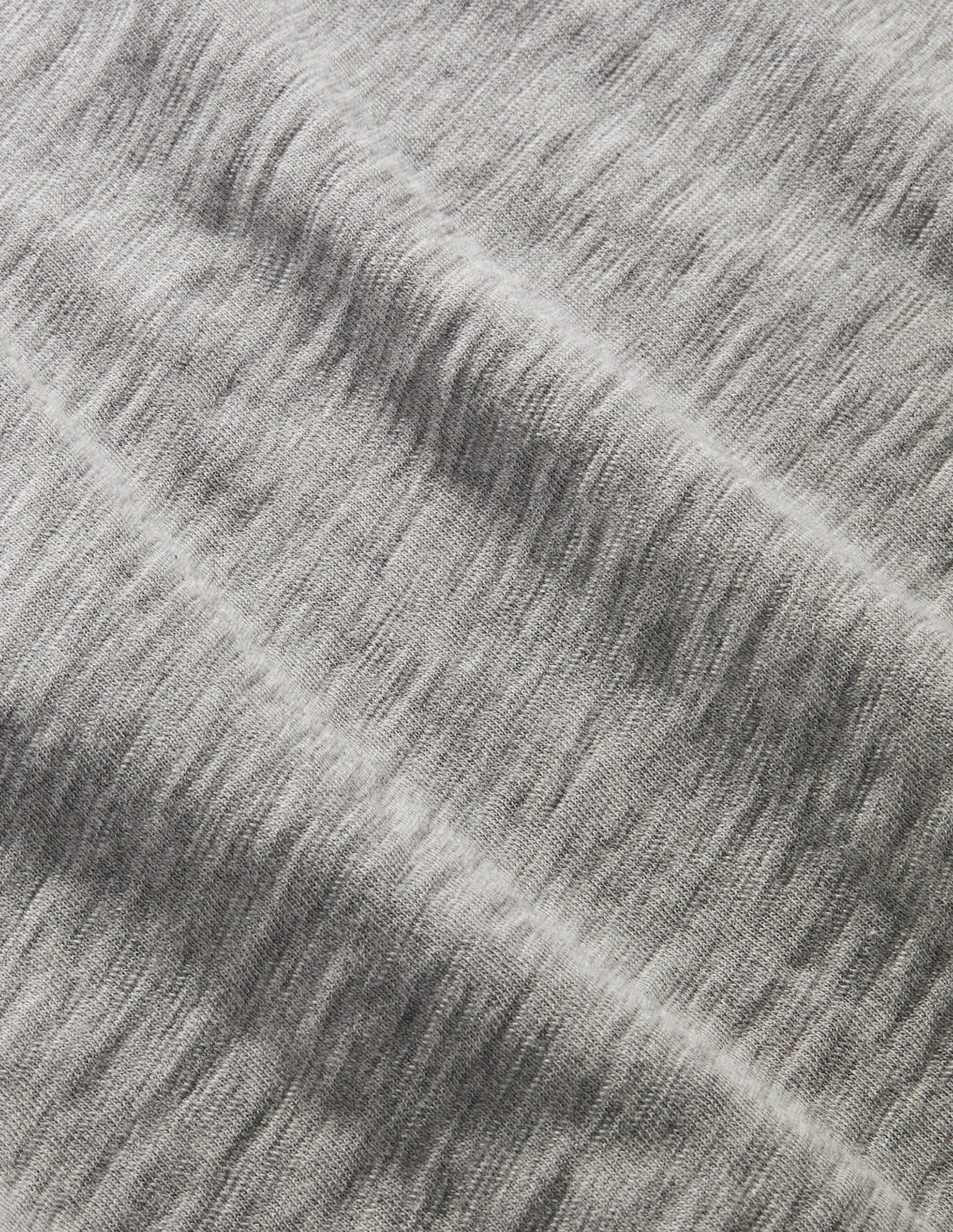 T-shirt délavé en tissu flammé-Gris chiné - Image 3