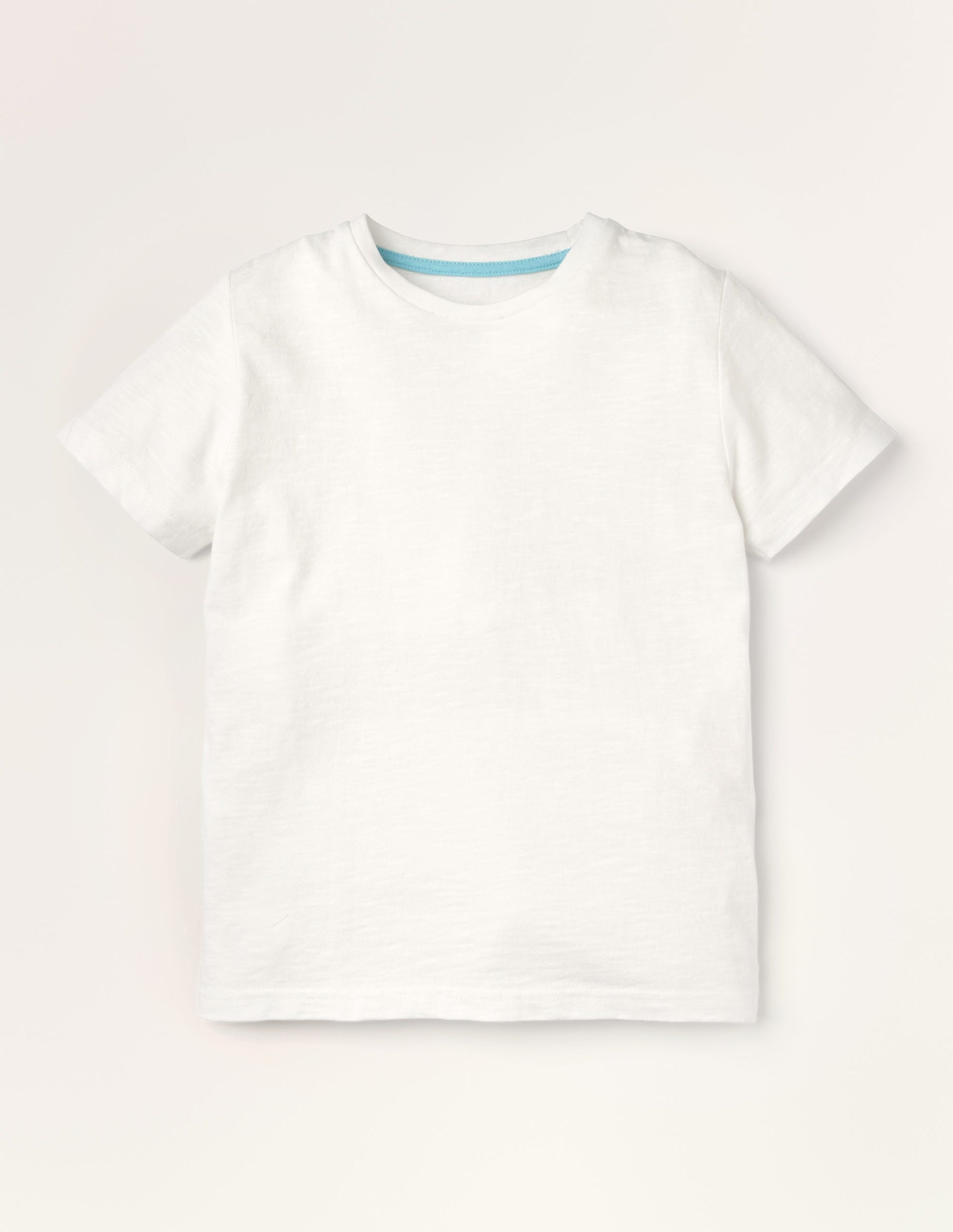 Vorgewaschenes T-Shirt aus Flammgarn-Weiß-1