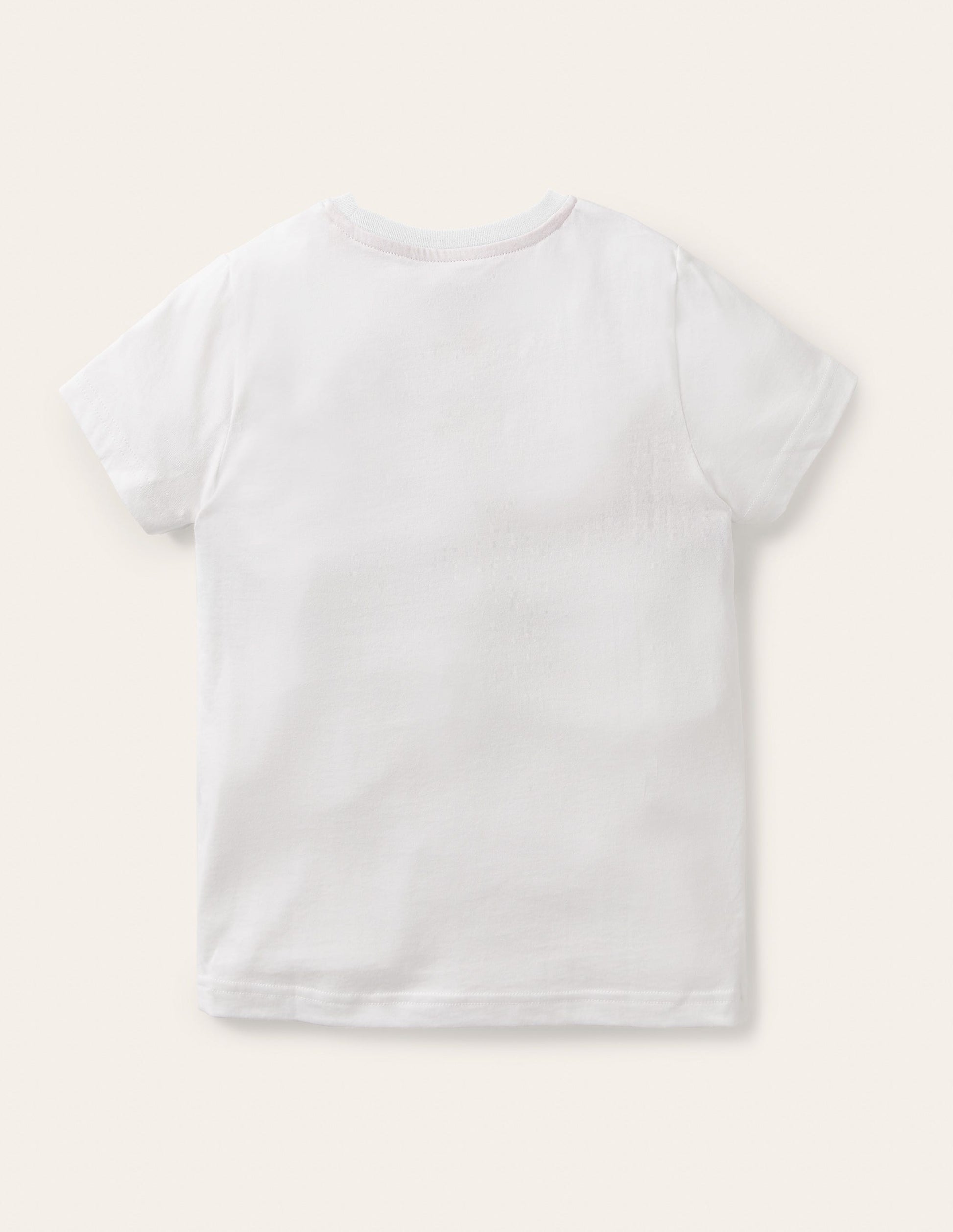 Vorgewaschenes T-Shirt aus Flammgarn-Weiß-2