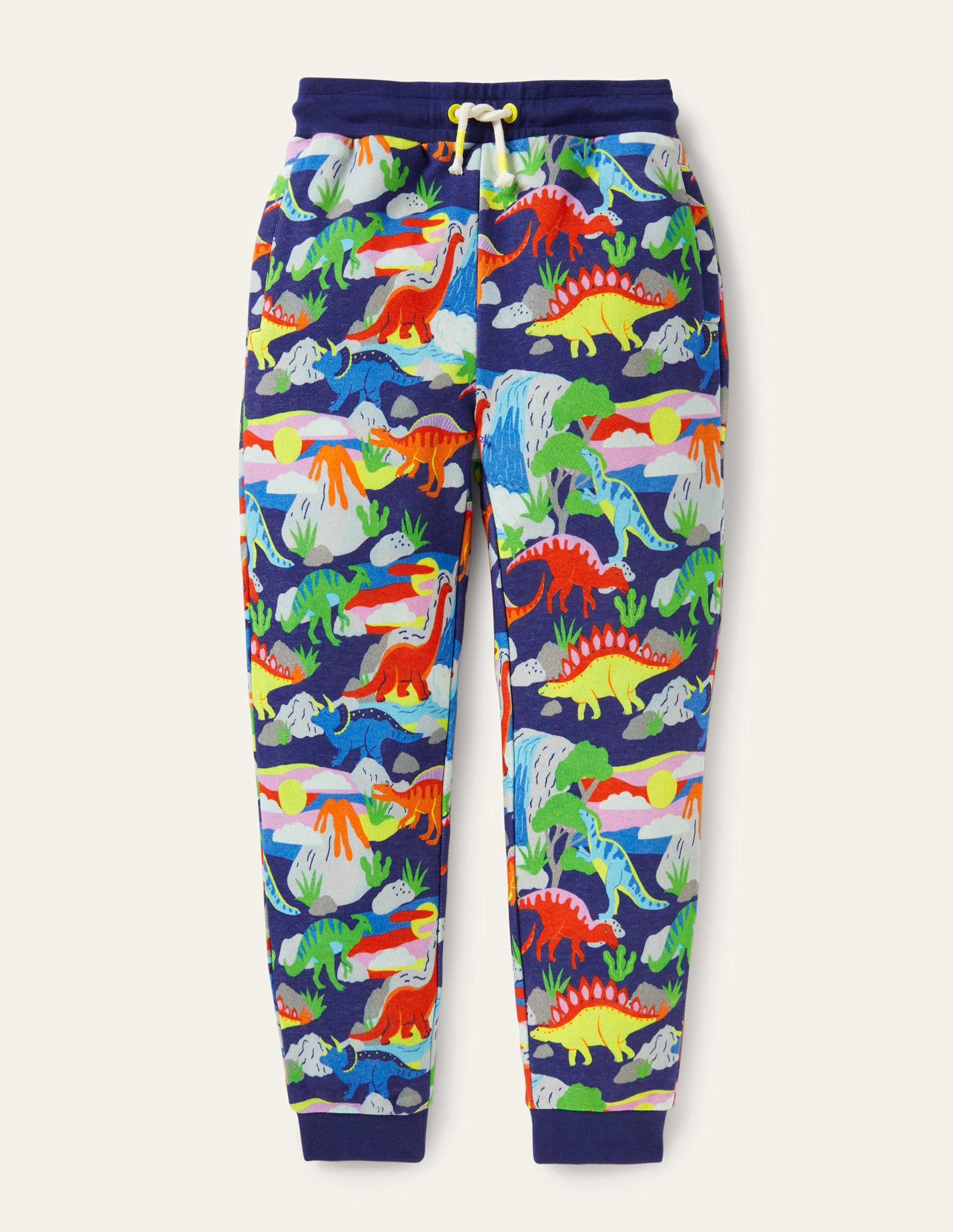 Bas de jogging imprimé-Motif Dino Sunset bleu tribord - Image 1