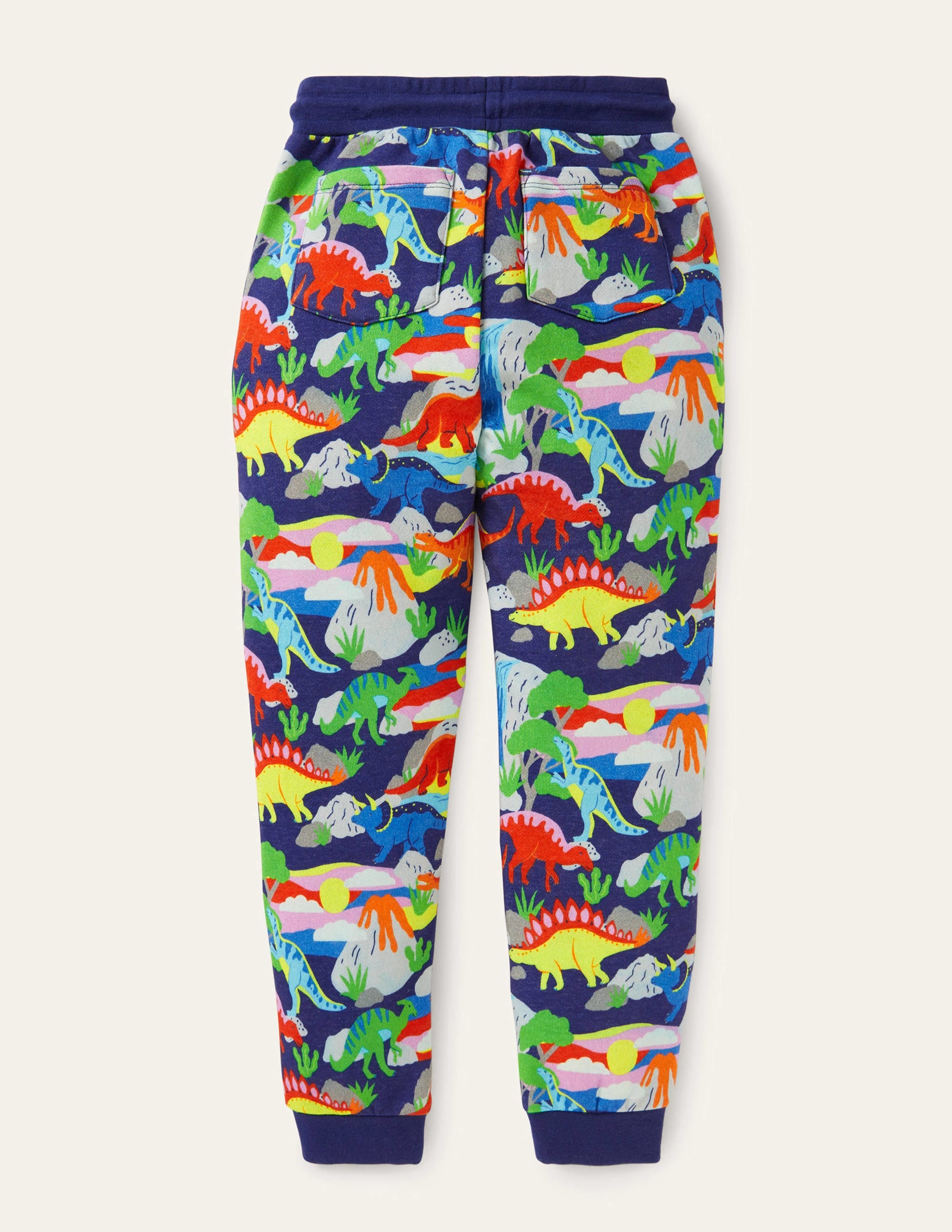 Bas de jogging imprimé-Motif Dino Sunset bleu tribord - Image 2