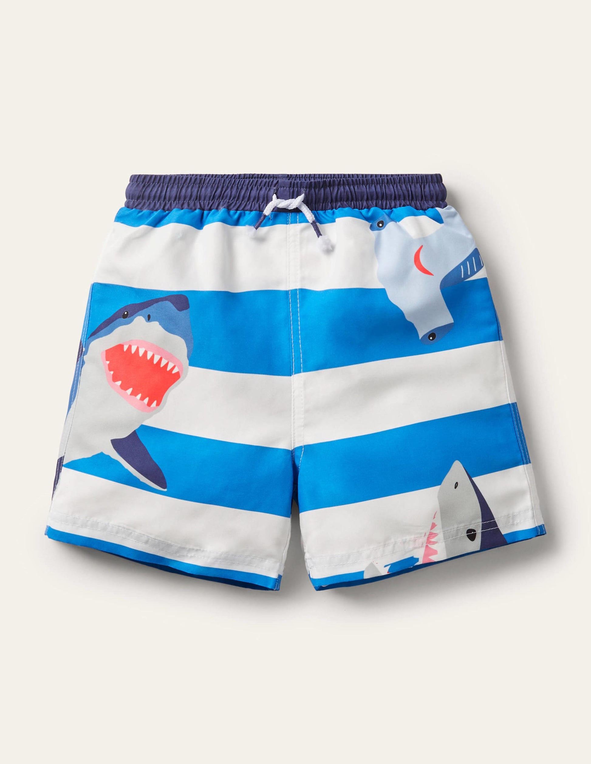 Short de bain imprimé-Requins bleu marocain-1