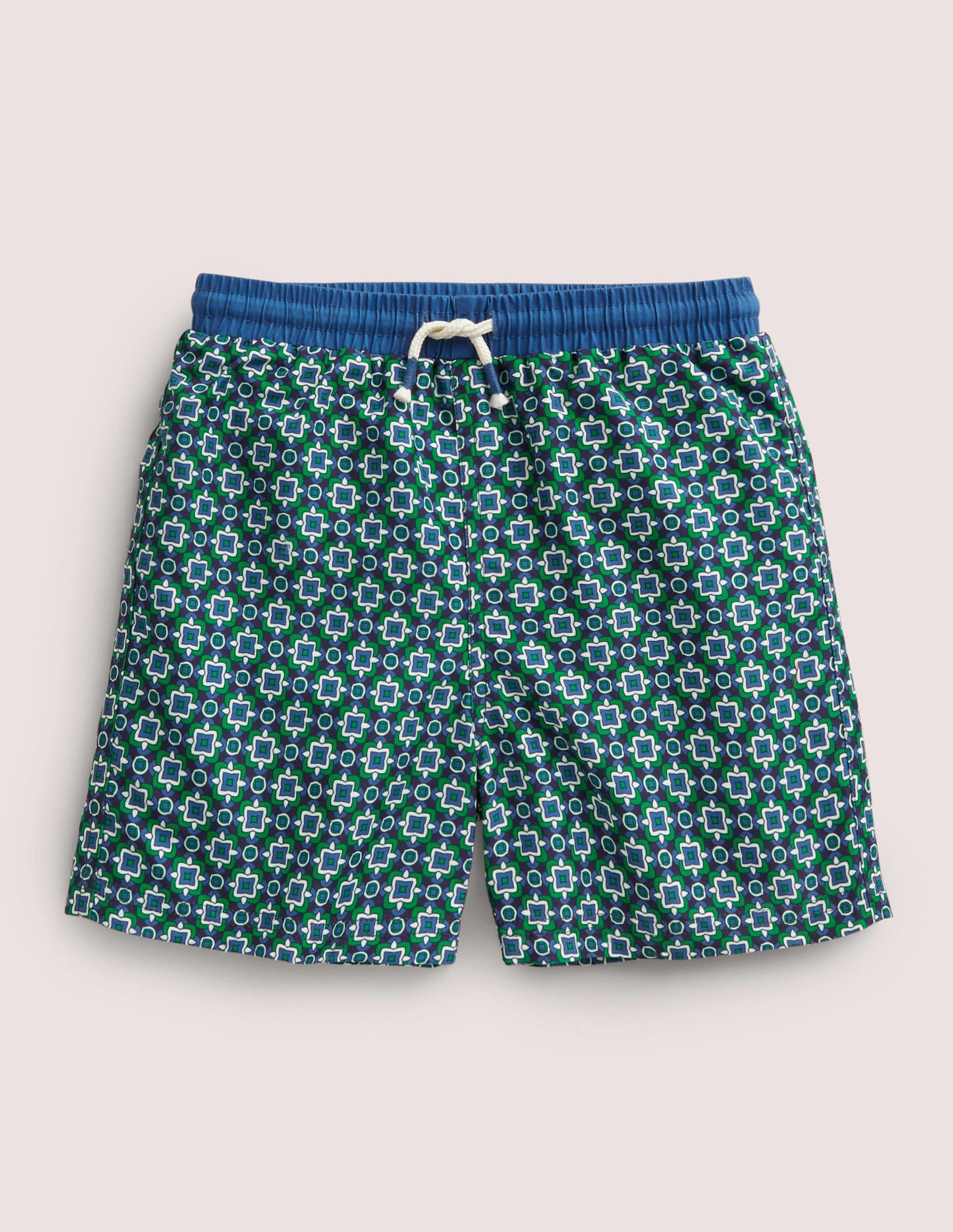 Gemusterte Badeshorts-Schottengrün, Geometrisches Muster - Image 1