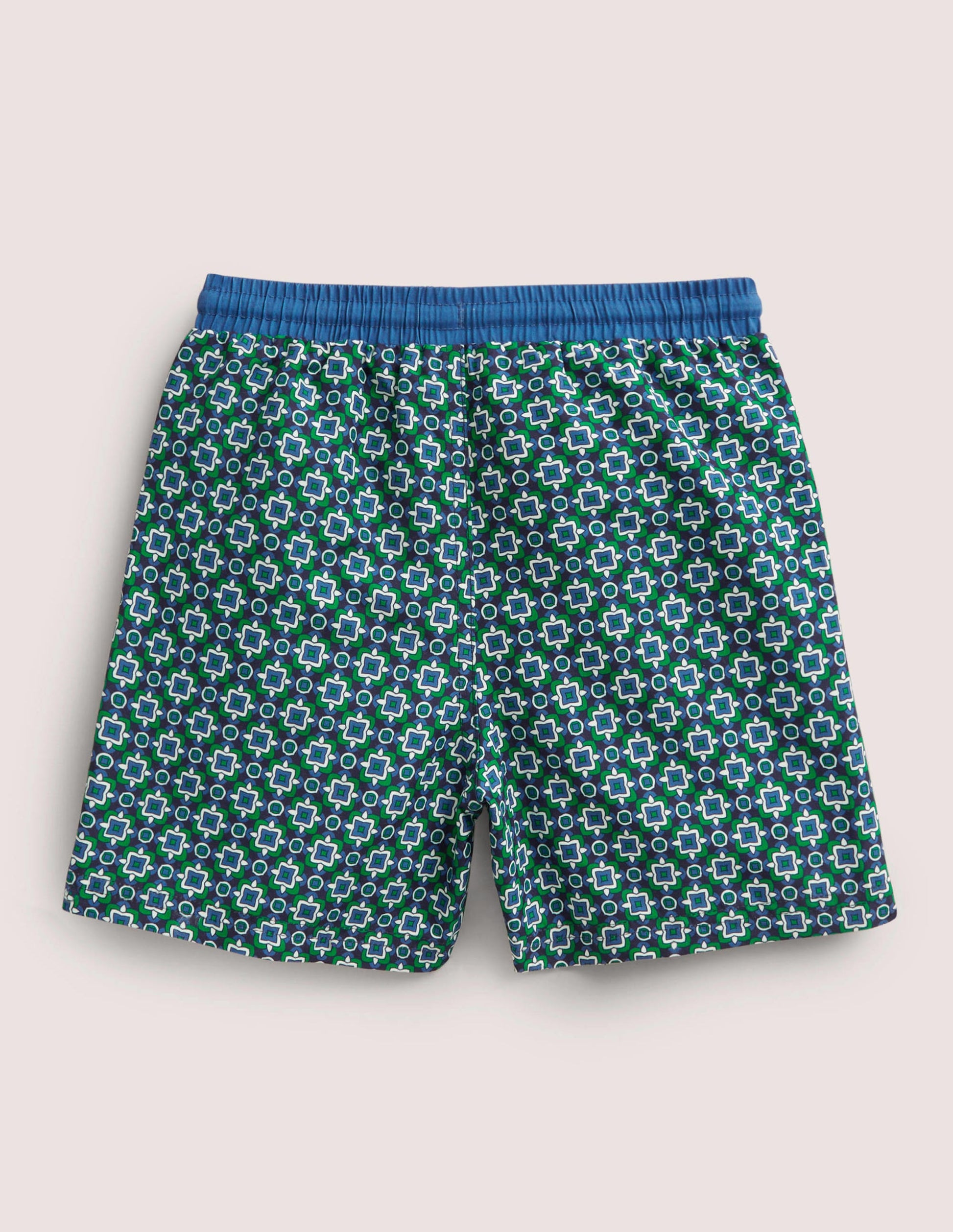 Gemusterte Badeshorts-Schottengrün, Geometrisches Muster-2