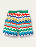 Gemusterte Badeshorts-Bunt gestreift Ric Rac