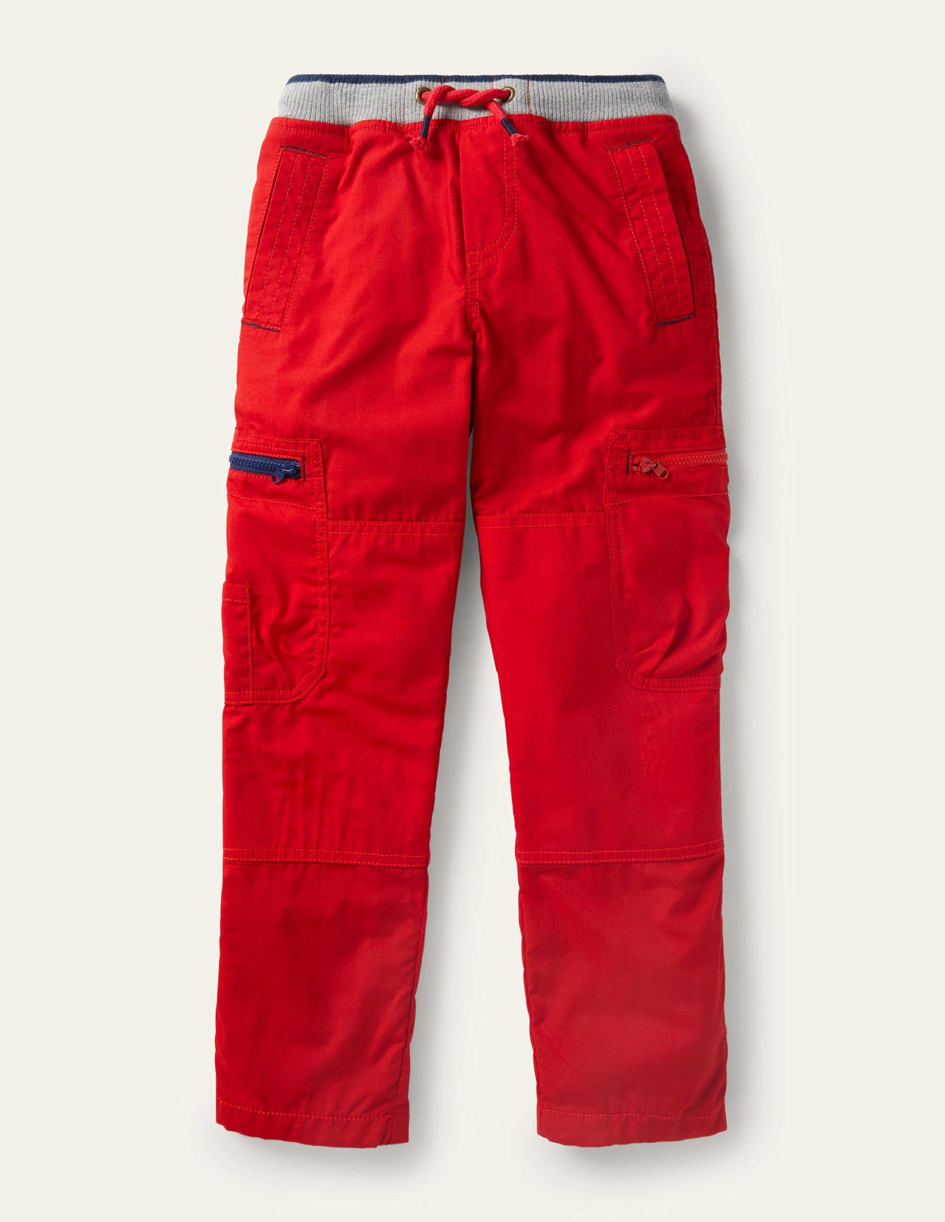 Cargohose mit kuscheligem Futter-Rockabilly-Rot-1