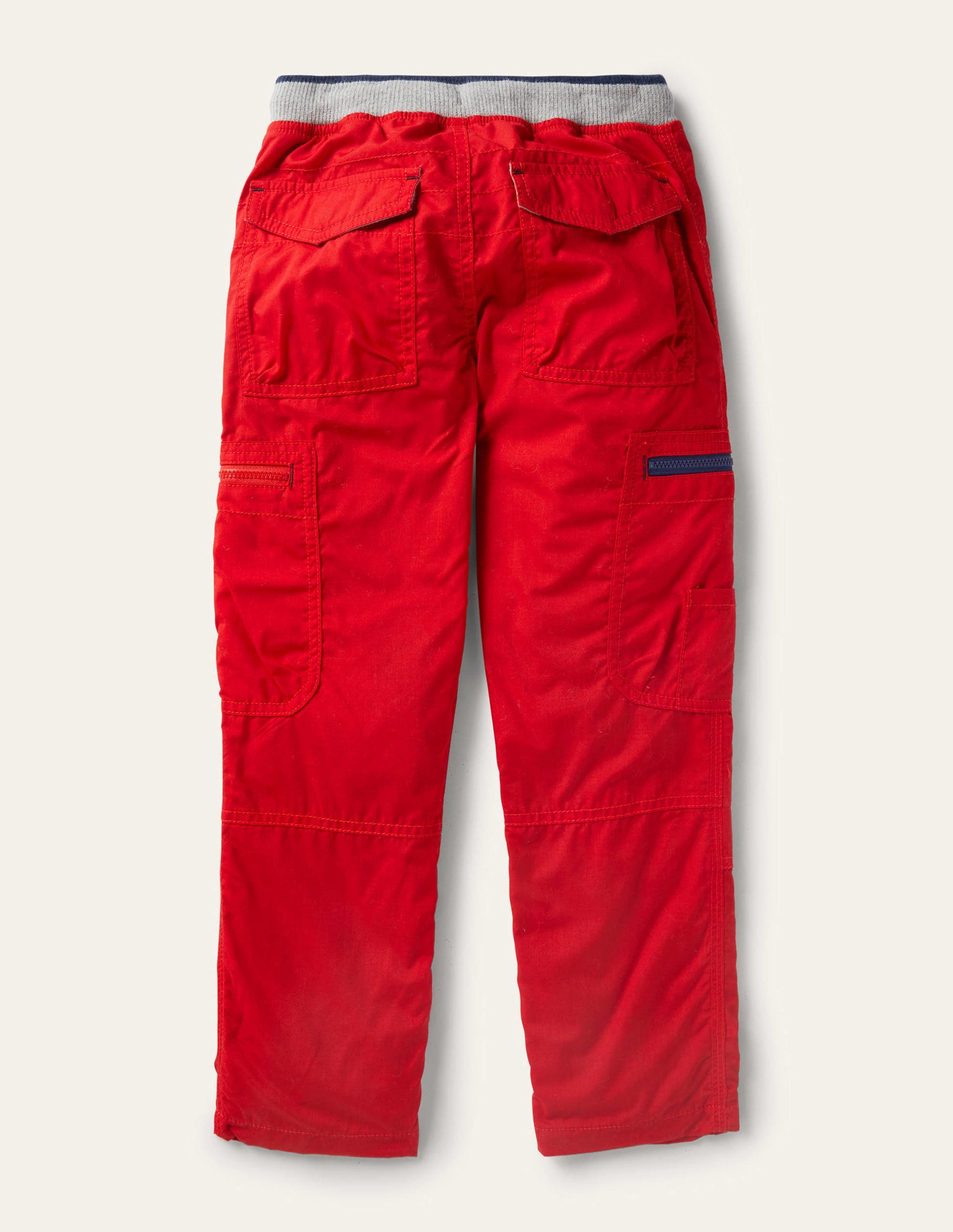 Cargohose mit kuscheligem Futter-Rockabilly-Rot-2