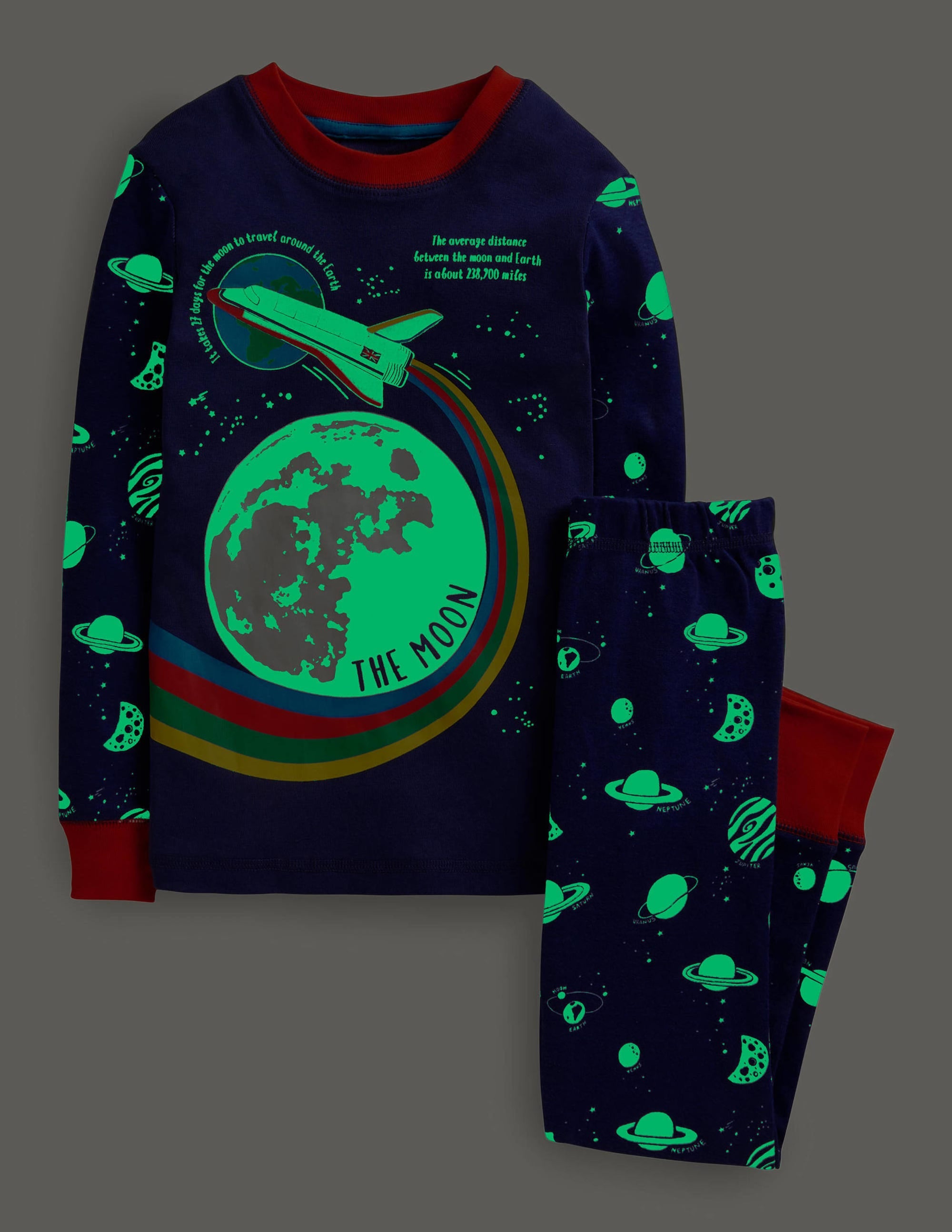 Snug Glow-in-the-dark Pyjamas-Starboard Blue Moon - Image 4