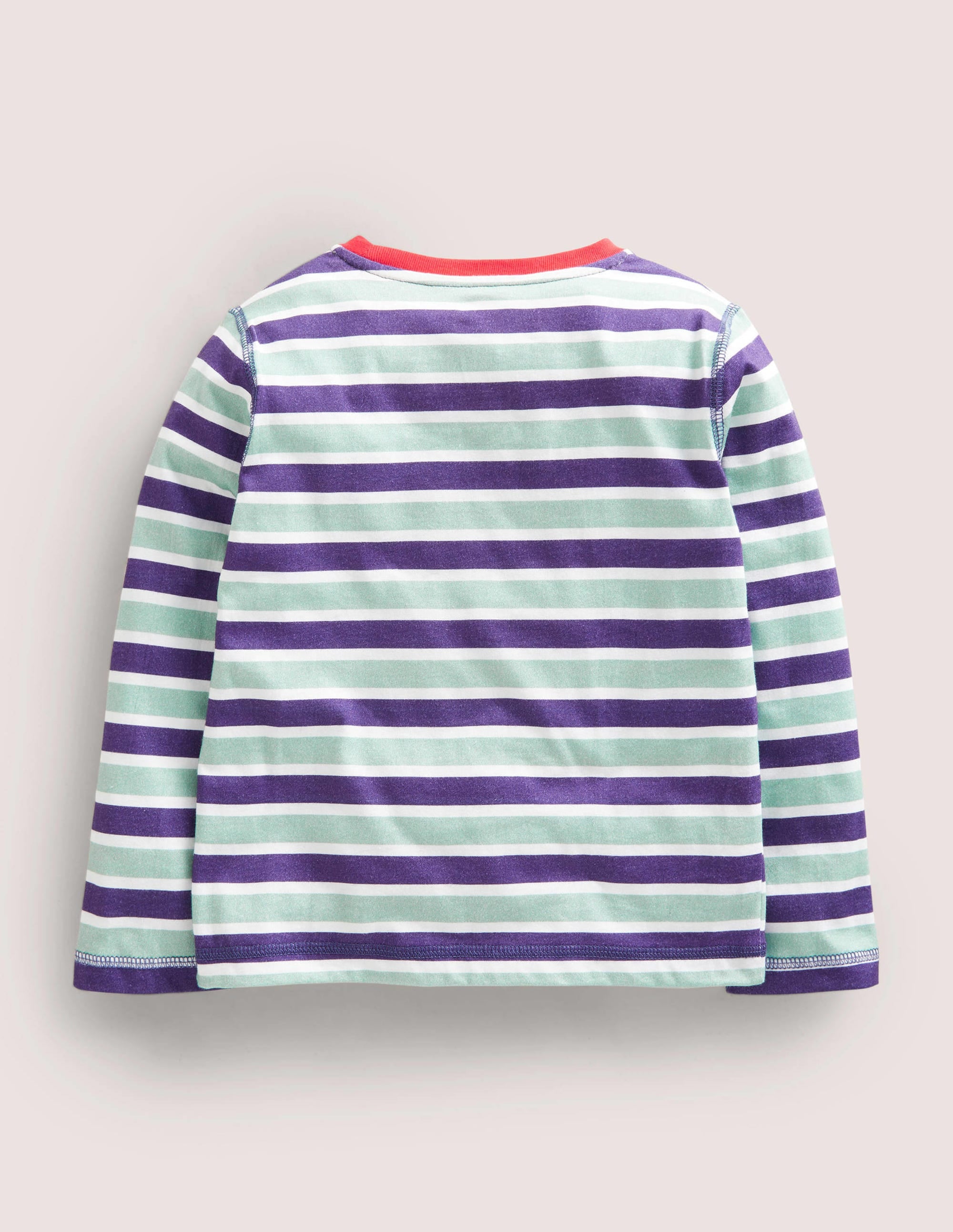 T-shirt manches longues ultra-doux-Bleu tribord/vert - Image 2