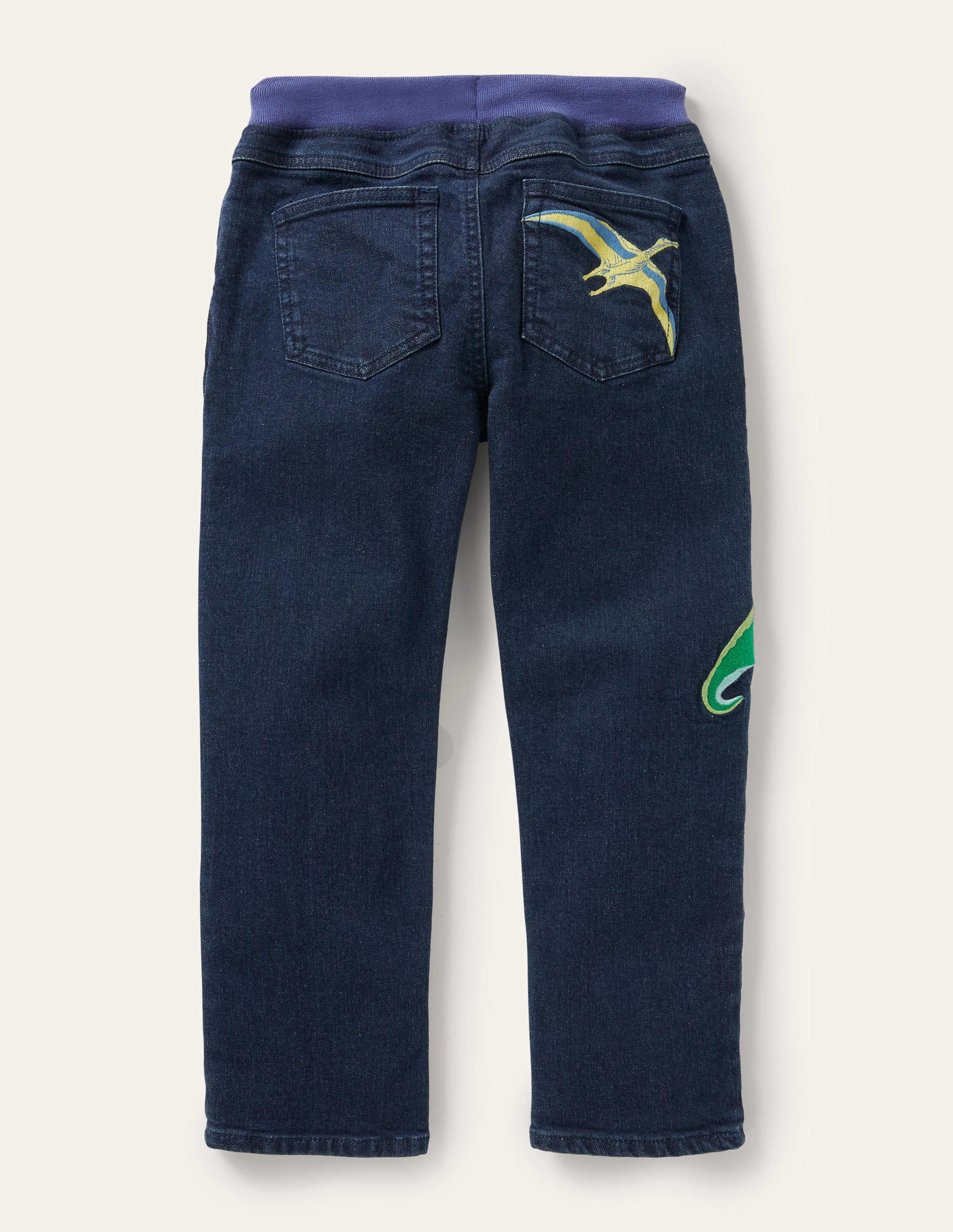 Dinosaur Pull-on Denim Jeans-Dinosaures vintage moyen - Image 2