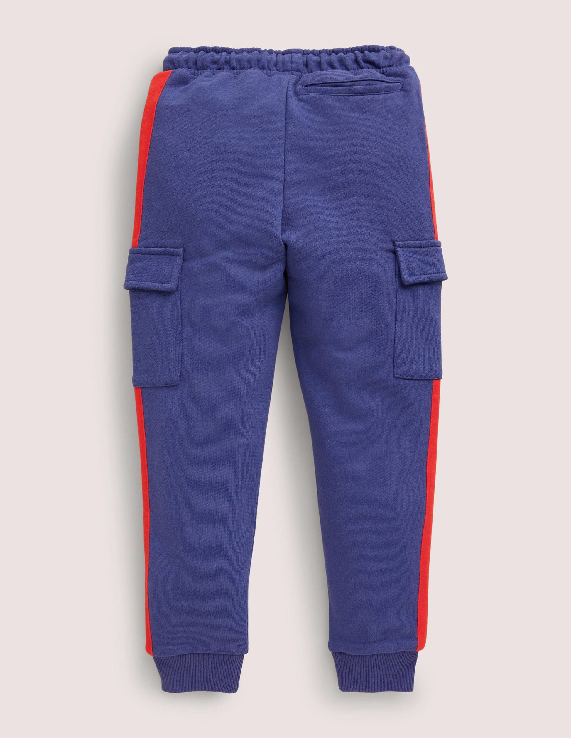 Bas de jogging cargo en jersey-Bleu tribord-2