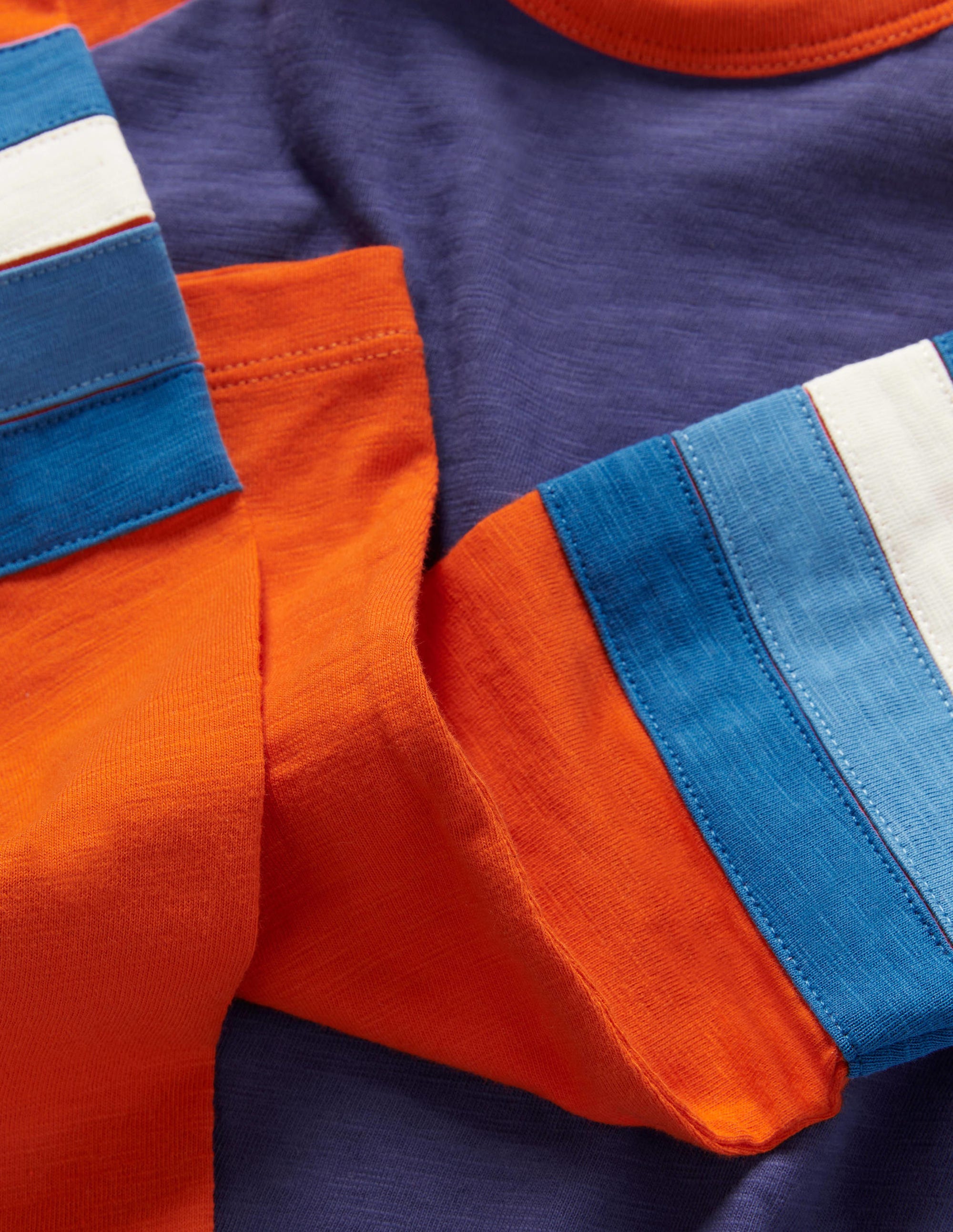 Raglan-Oberteil-Segelblau/Orange - Image 3