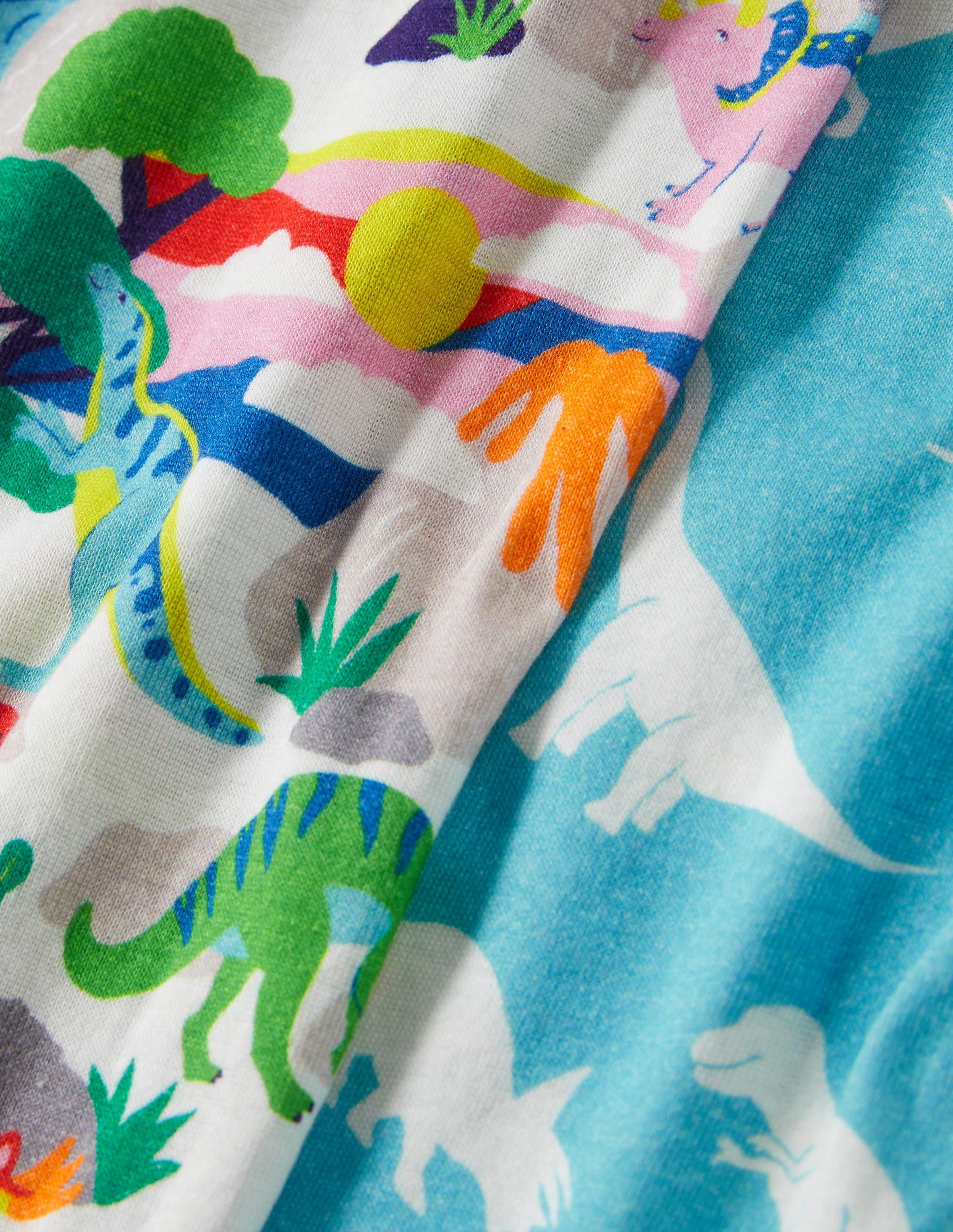 Snug Twin Pack Long Pyjamas-Ivory Multi Dino Sunset - Image 3