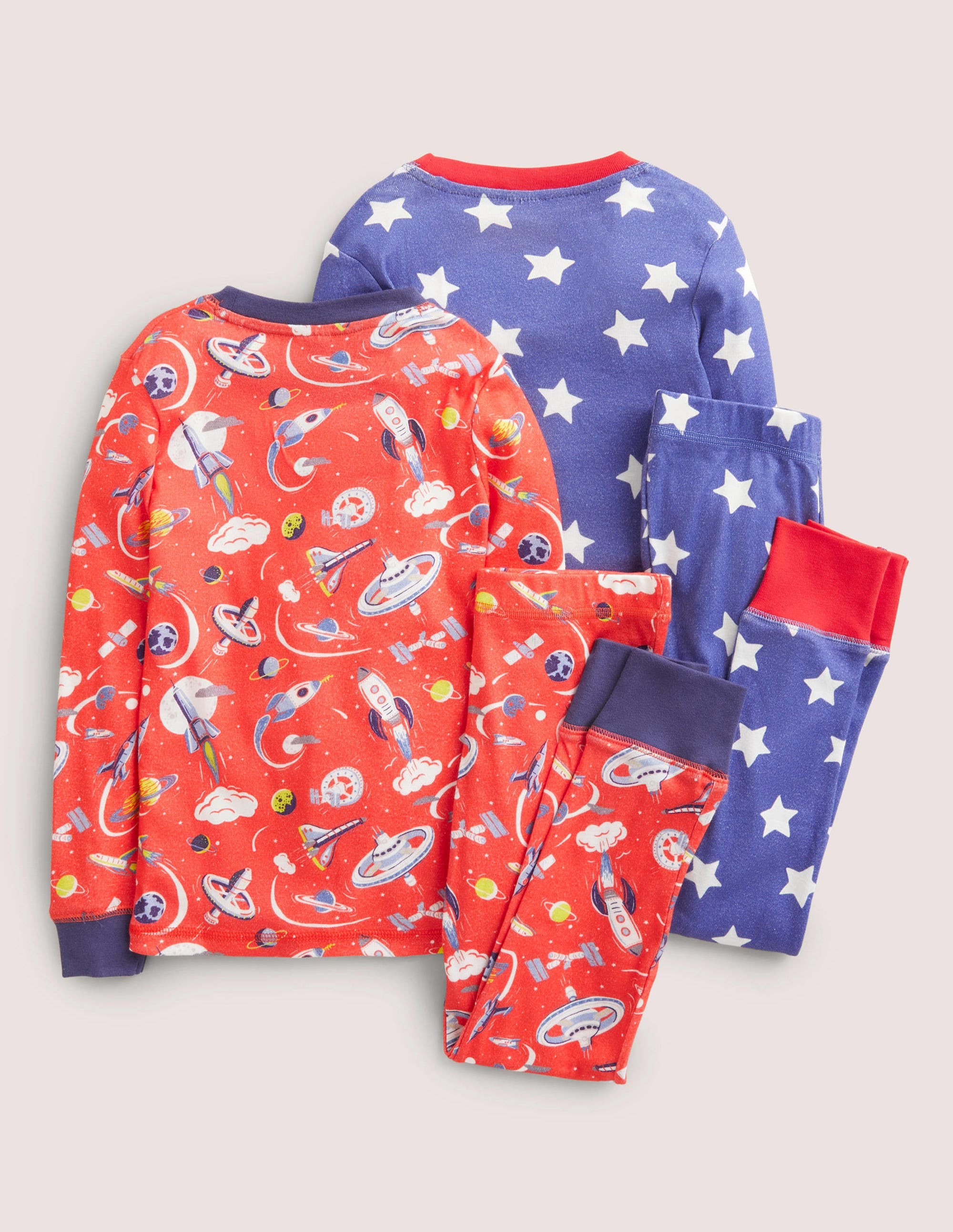 2 pyjamas longs douillets-Espace tomate cerise - Image 2