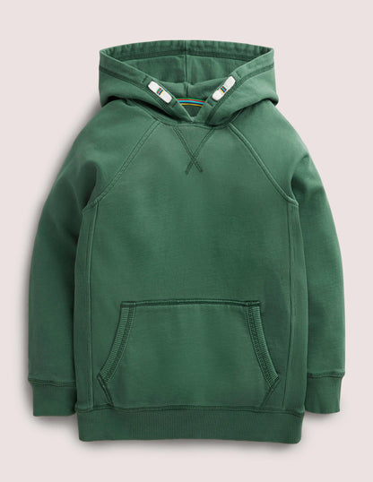 Stückgefärbter Hoodie-Trekking-Grün