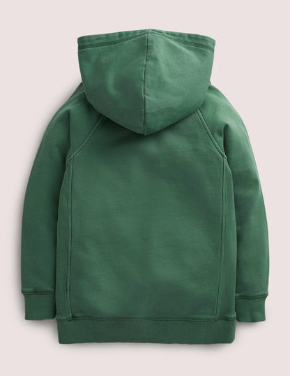 Stückgefärbter Hoodie-Trekking-Grün