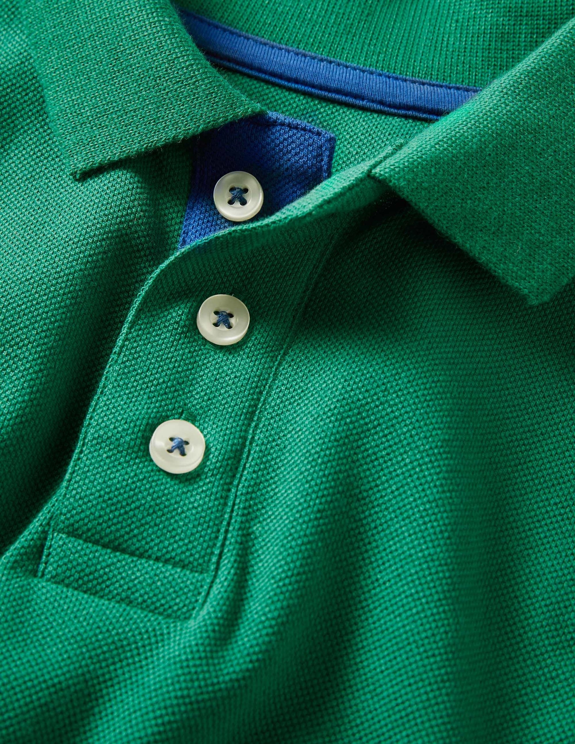 Piqué Polo Shirt-Forest Green-3