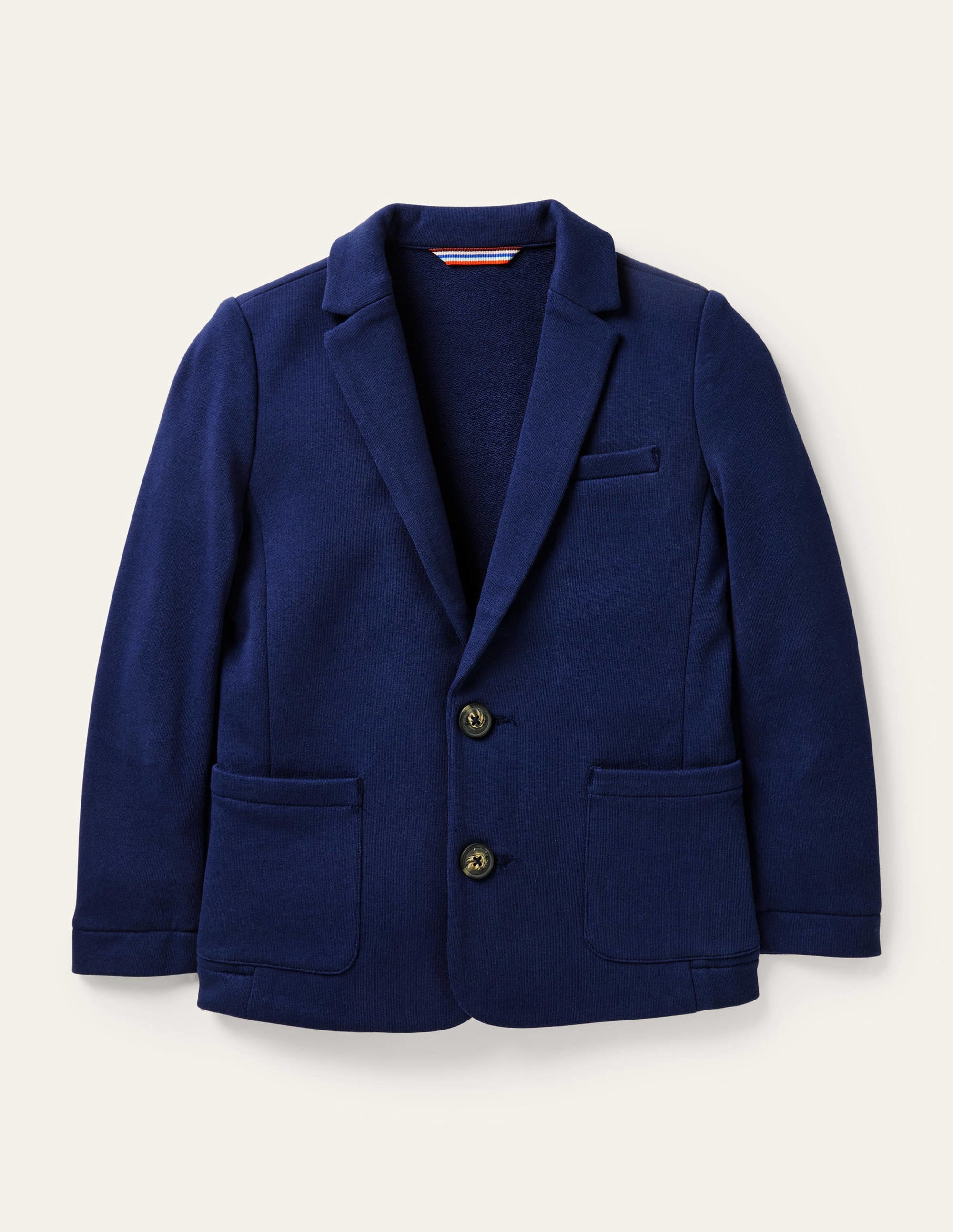 Blazer en jersey-Bleu marine - Image 1