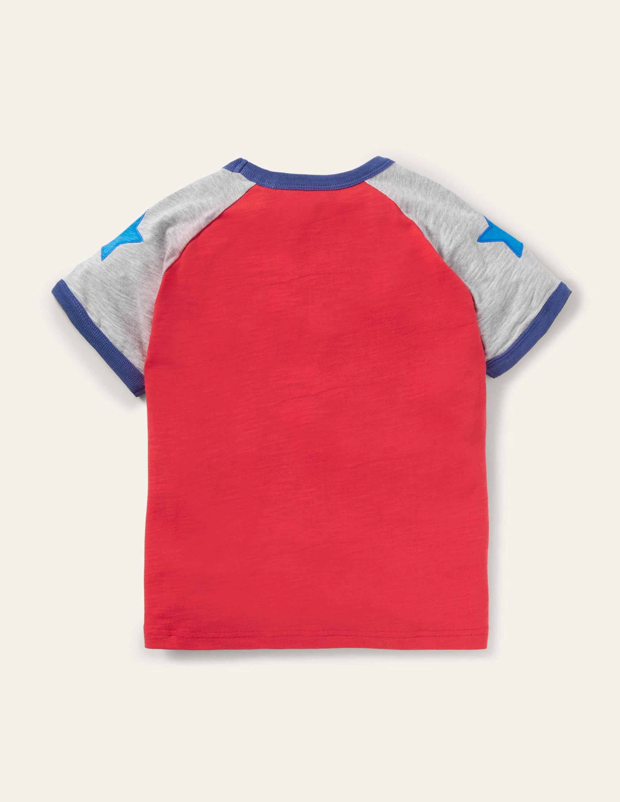 T-shirt à manches raglan colourblock-Étoiles rouge feu - Image 2