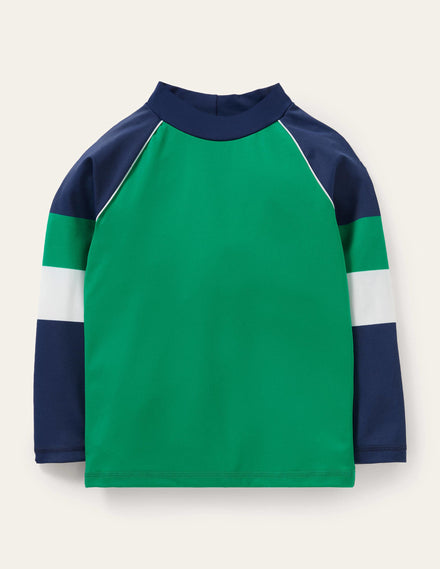 Rash Vest-Shamrock Green/College Navy