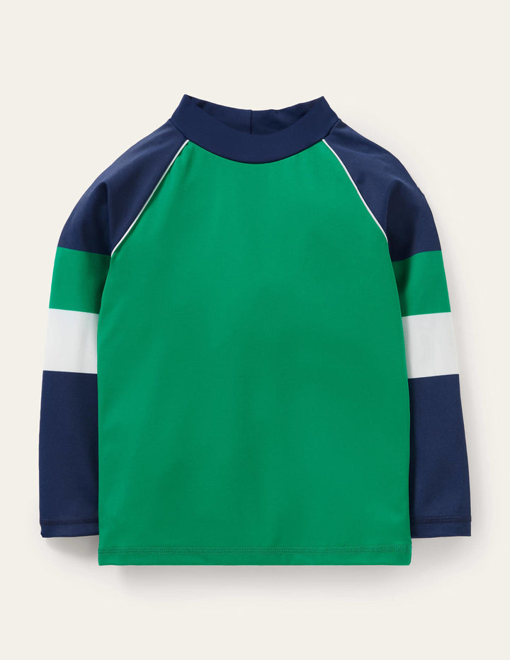 Rash Vest-Shamrock Green/College Navy