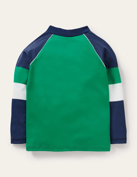 Rash Vest-Shamrock Green/College Navy