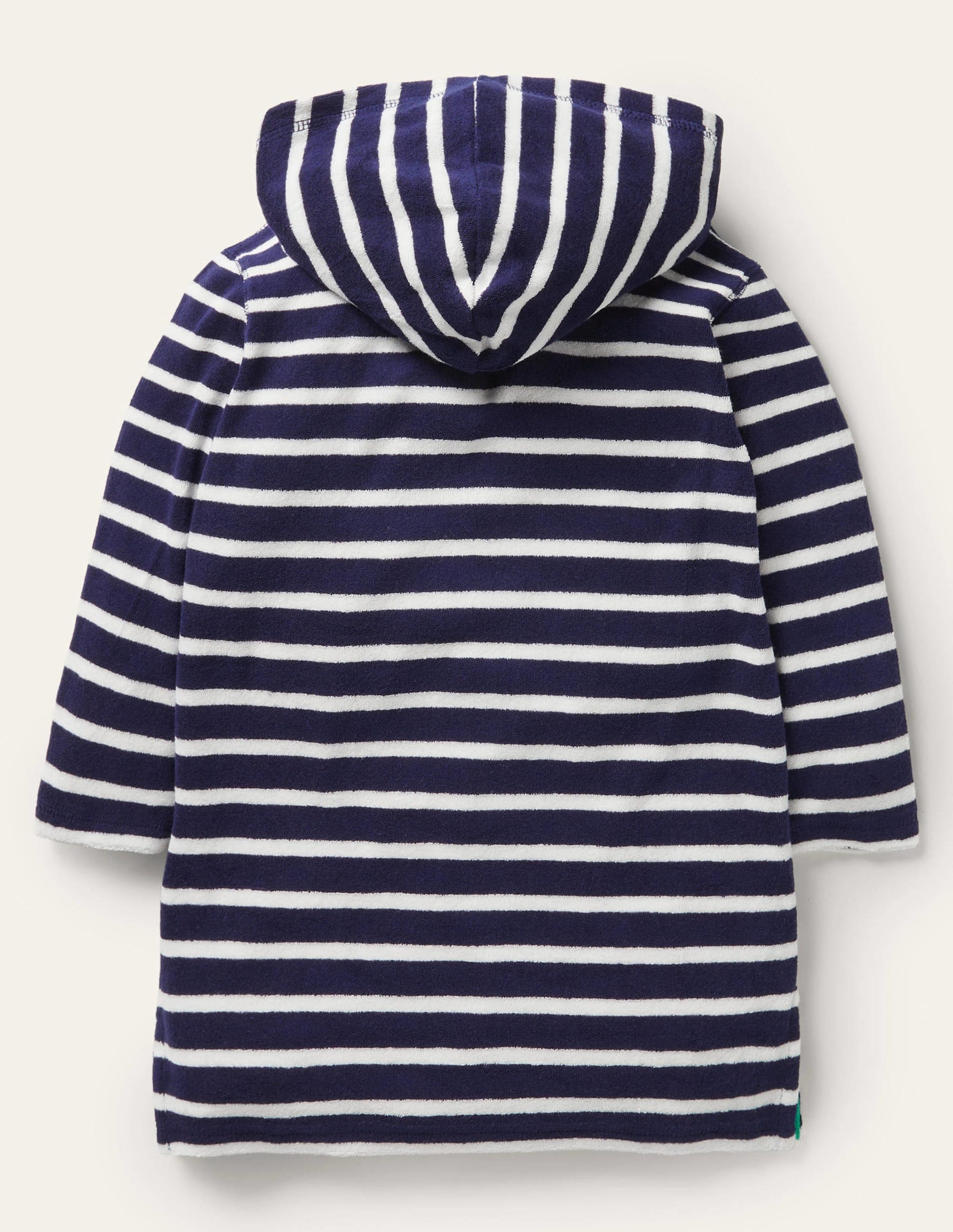 Frottee-Badeponcho-Dunkelblau/Weiß-2