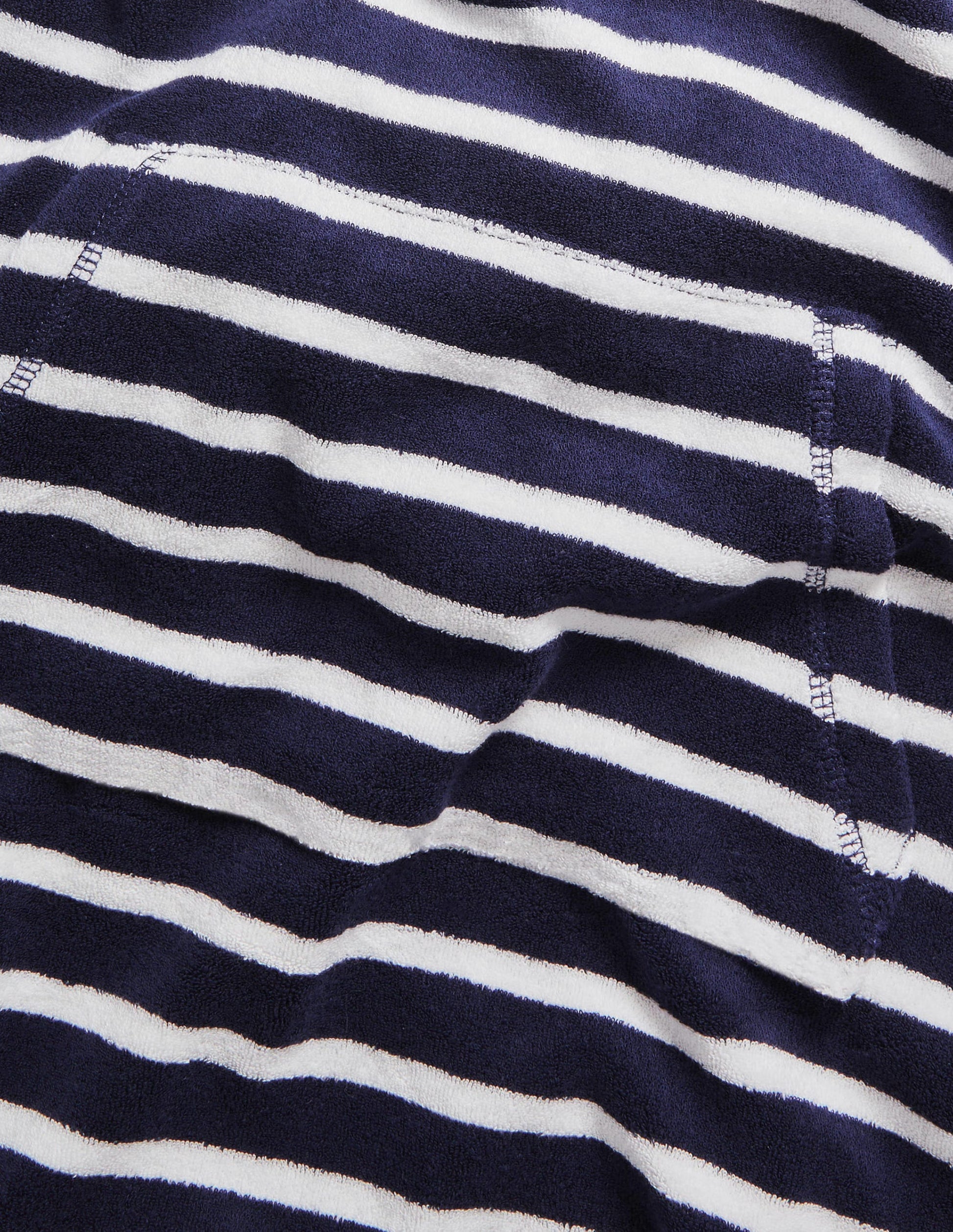Frottee-Badeponcho-Dunkelblau/Weiß-3