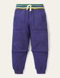 Zip-off Jersey Joggers-Starboard Blue