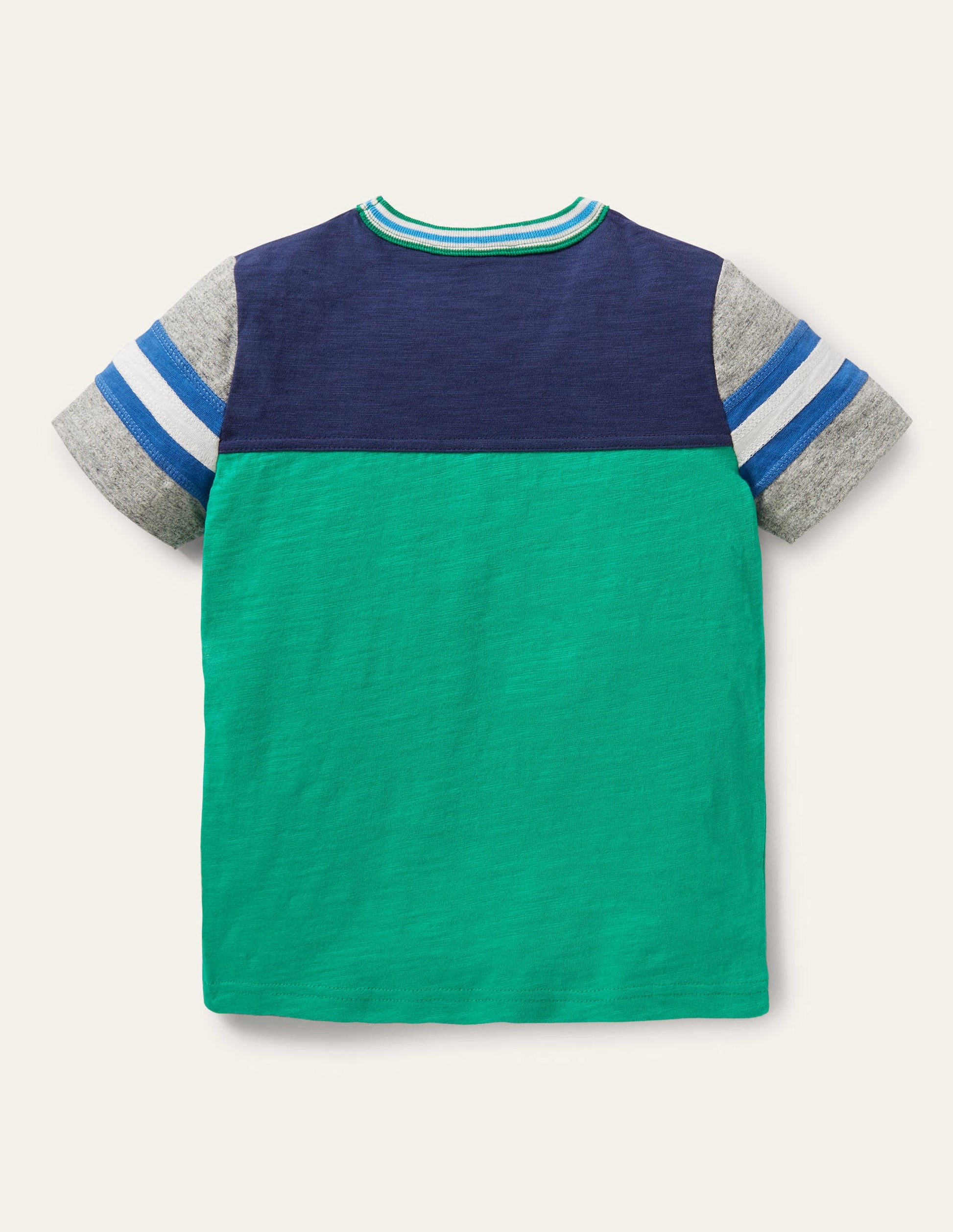 Sportliches T-Shirt mit Blockfarben-Paprikagrün-2