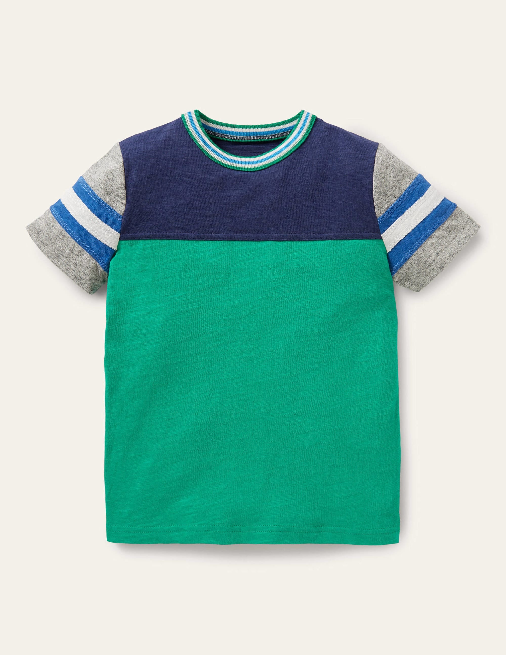 Sportliches T-Shirt mit Blockfarben-Paprikagrün - Image 1