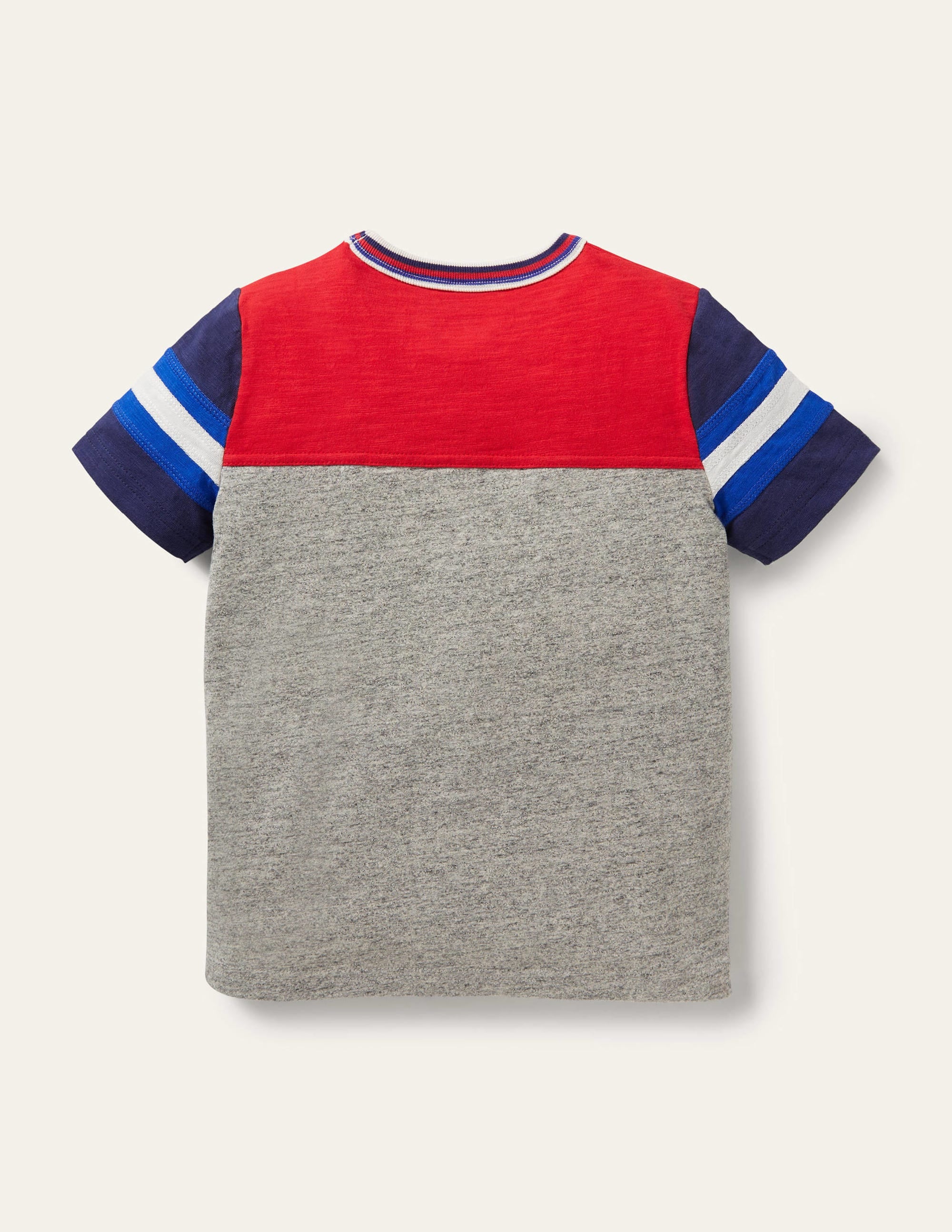 Sportliches T-Shirt mit Blockfarben-Erdbeerkuchenrot - Image 2
