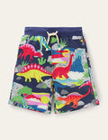 Short de survêtement imprimé-Motif Dino Sunset bleu tribord