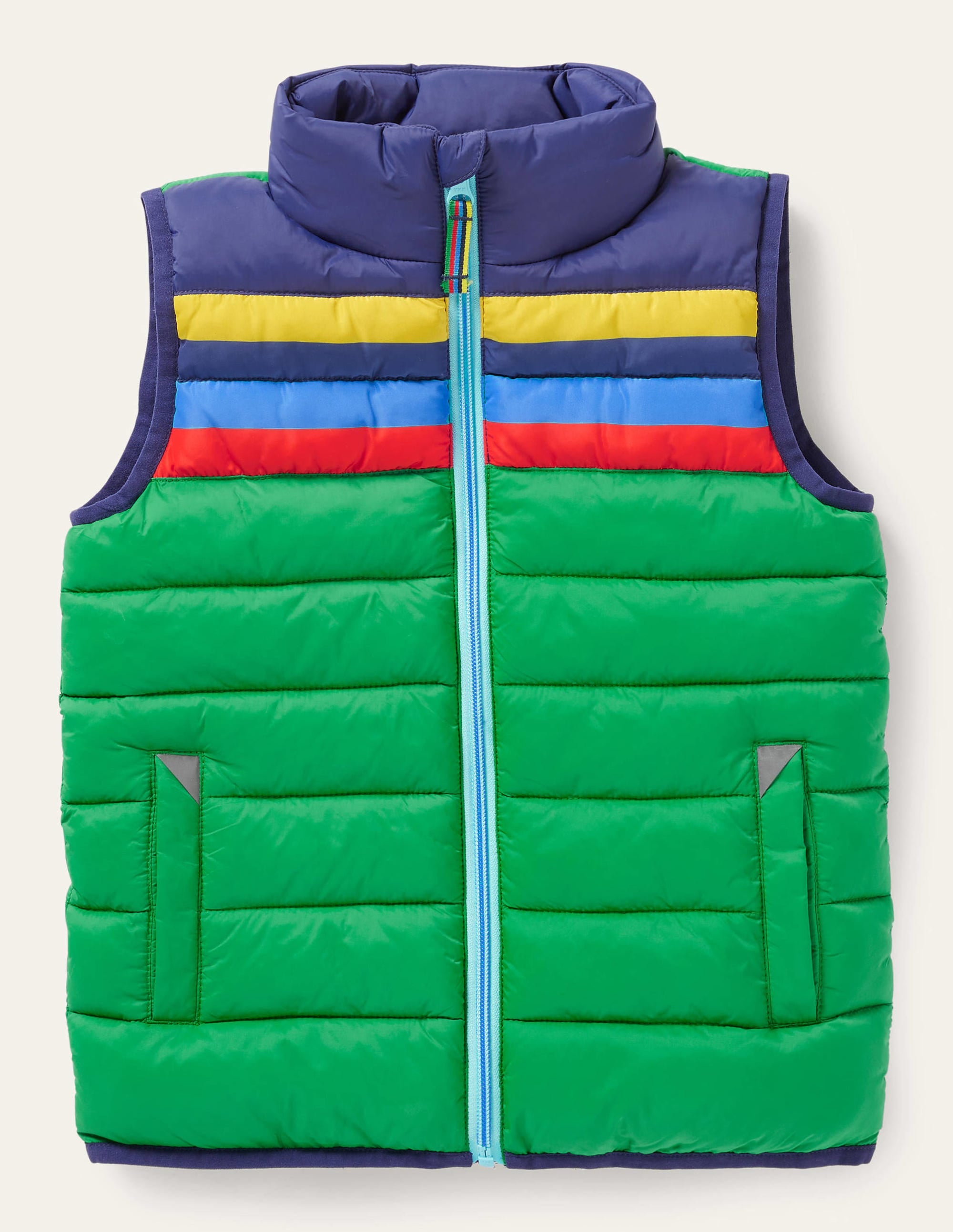 Doudoune sans manches repliable-Rayé multi vert des Highlands - Image 1