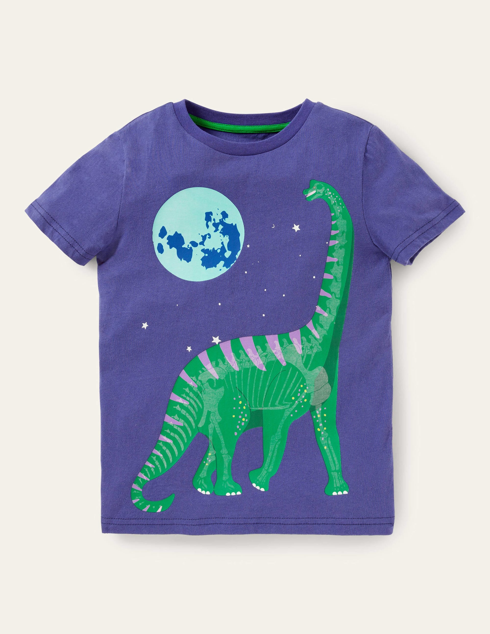 Im Dunkeln leuchtendes Oberteil mit Szenenmotiv-Segelblau, Dinosaurier - Image 1