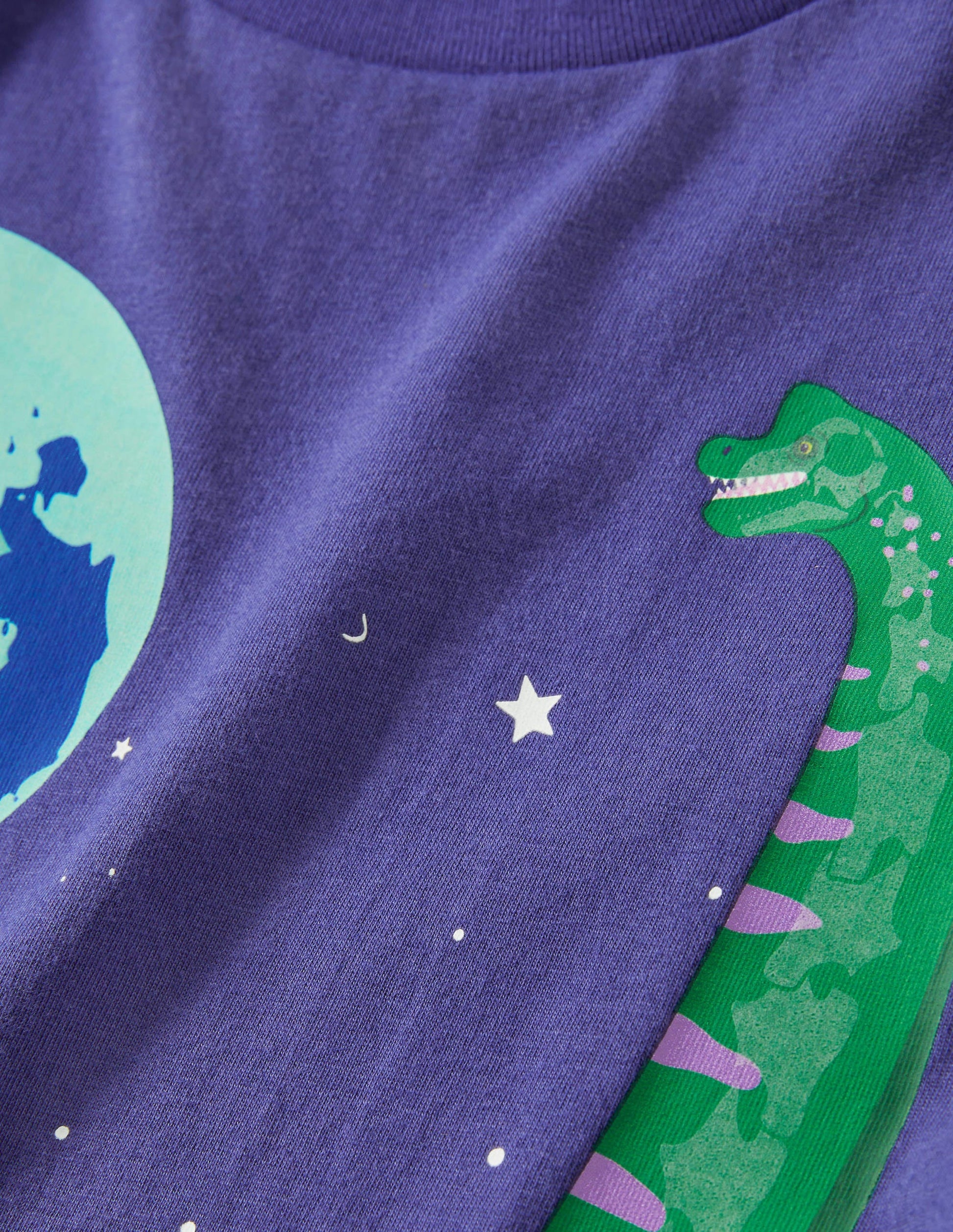 Im Dunkeln leuchtendes Oberteil mit Szenenmotiv-Segelblau, Dinosaurier-3