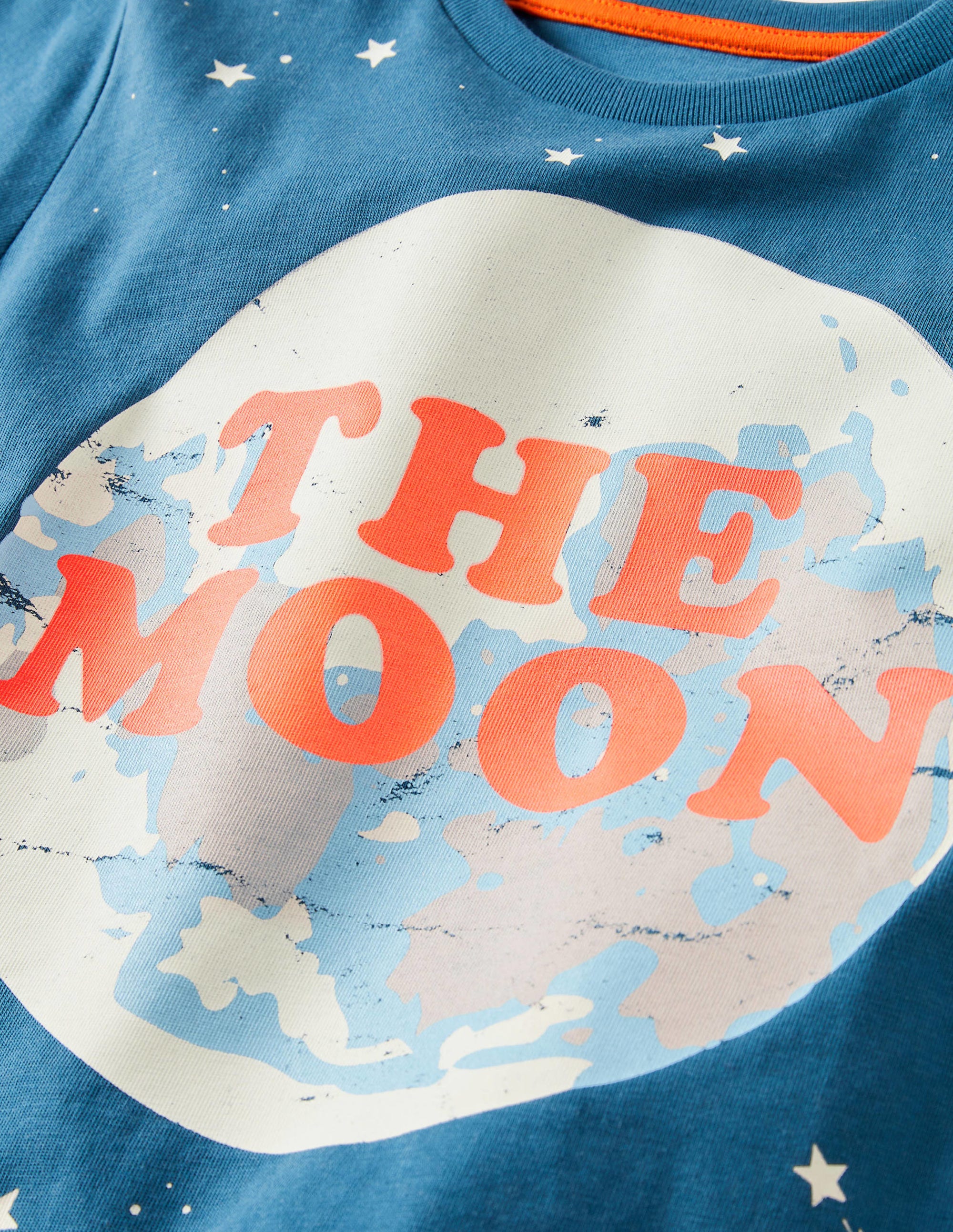 Im Dunkeln leuchtendes T-Shirt-Dunkles Petrol, Mond - Image 3