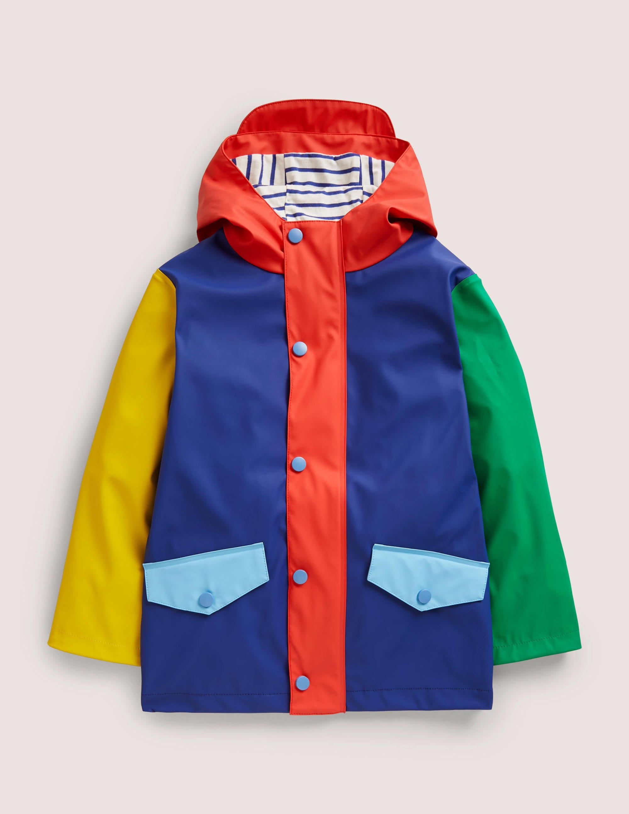 Colourblock Waterproof Fisherman's Jacket-Bunt, Blockfarben - Image 1