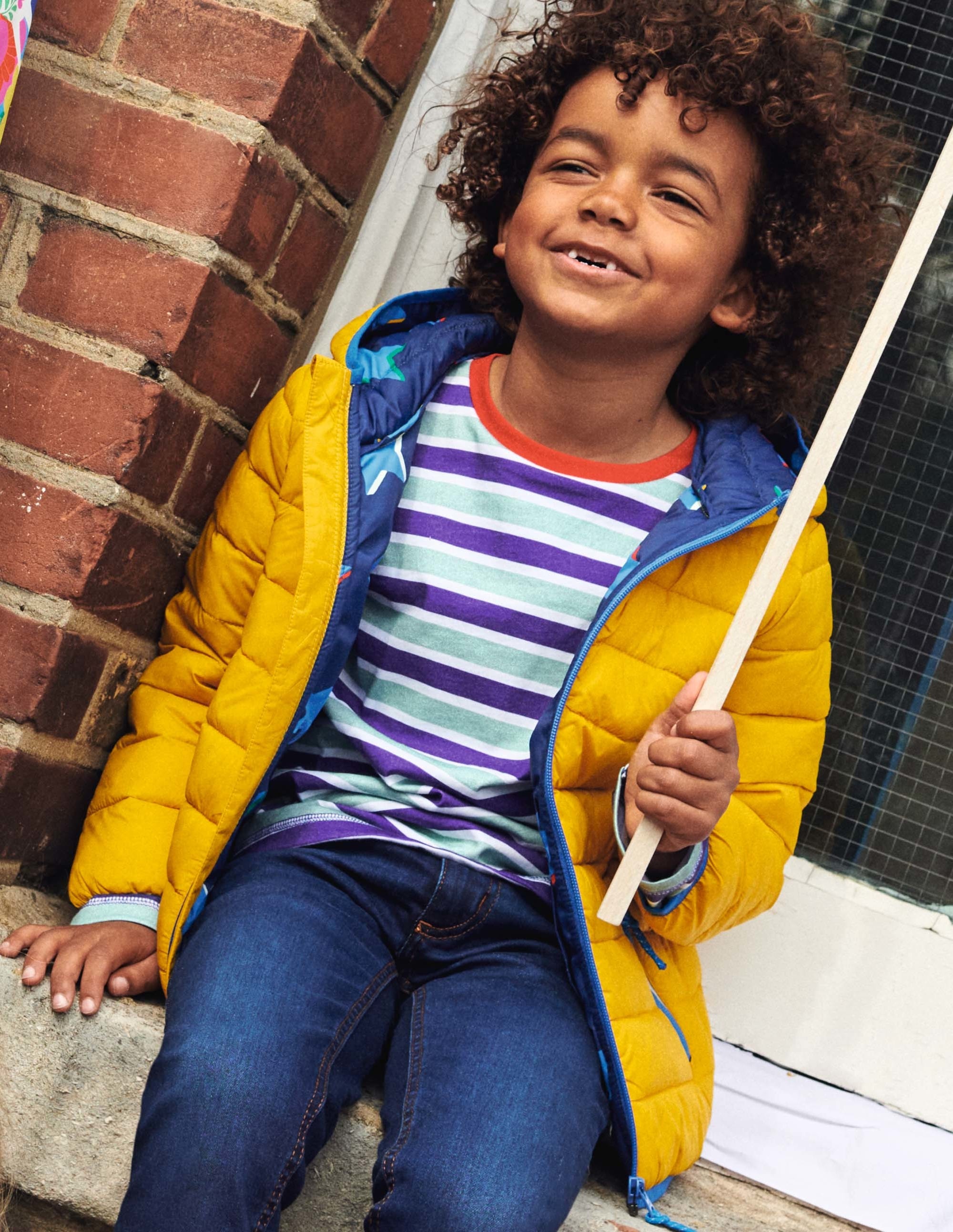 Cosy Pack-away Padded Jacket-Honeycomb Yellow - Image 6