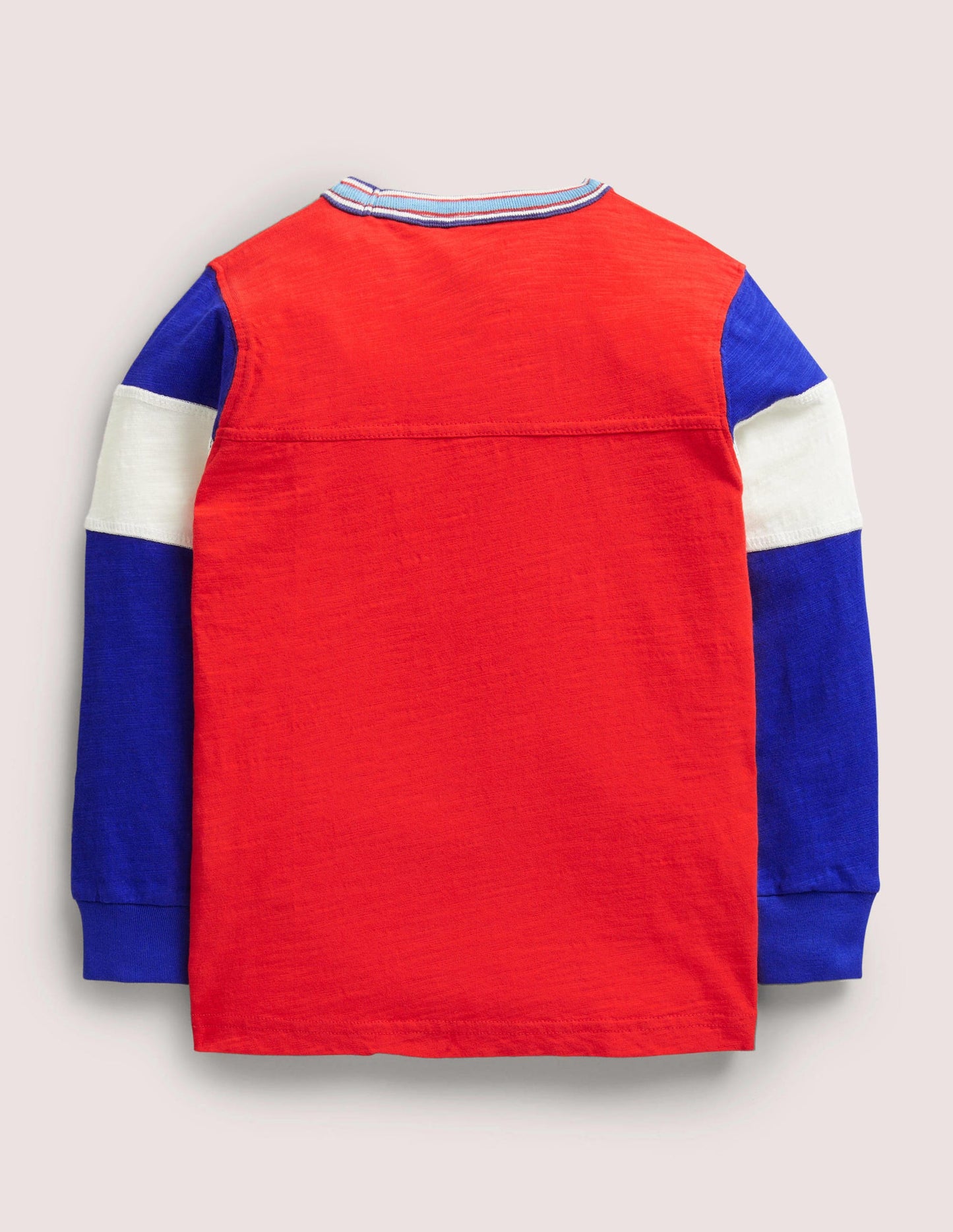 T-shirt manches longues sportif-Colourblock rouge