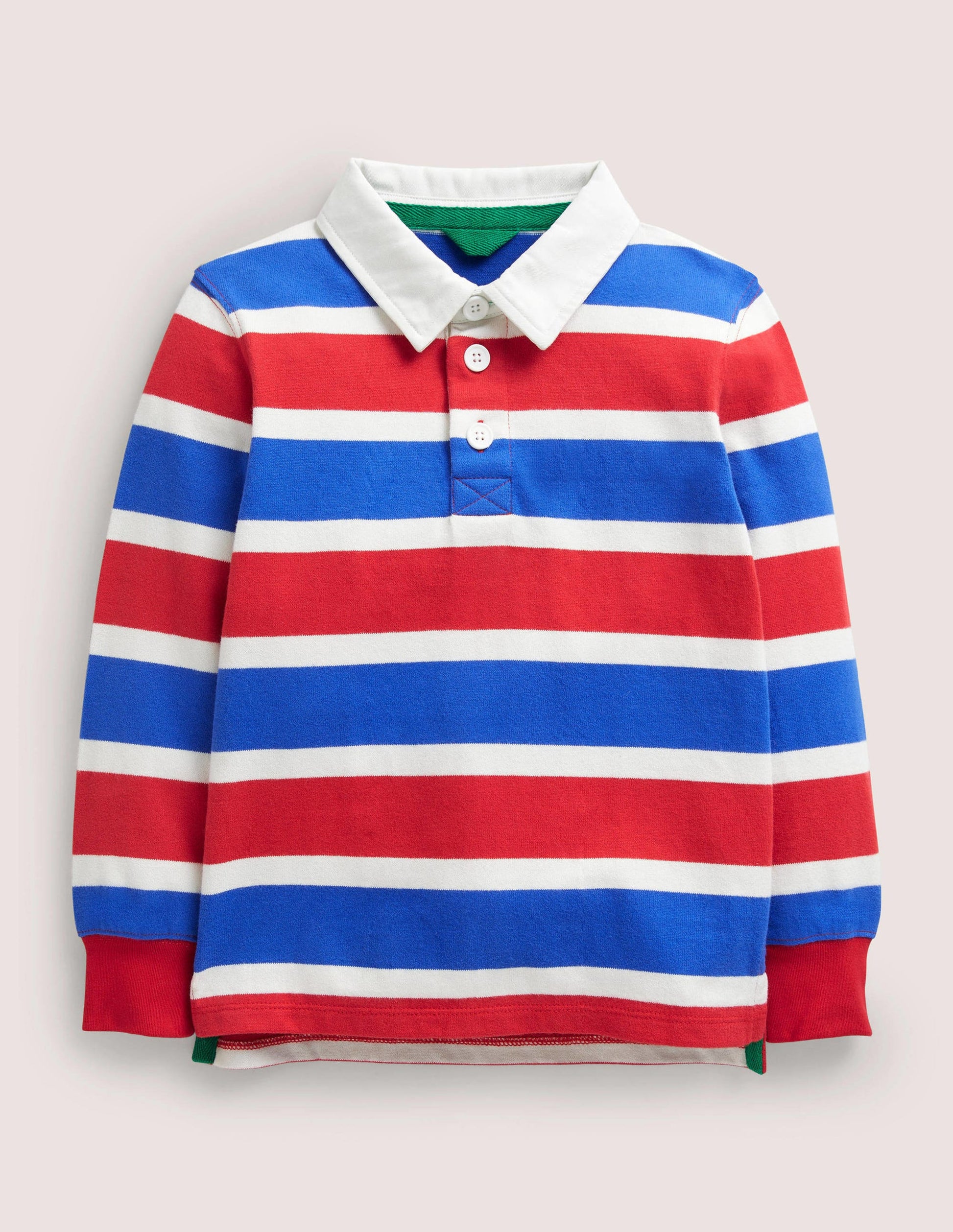 Klassisches Rugby-Hemd-Rockabilly-Rot/Blitzblau-1