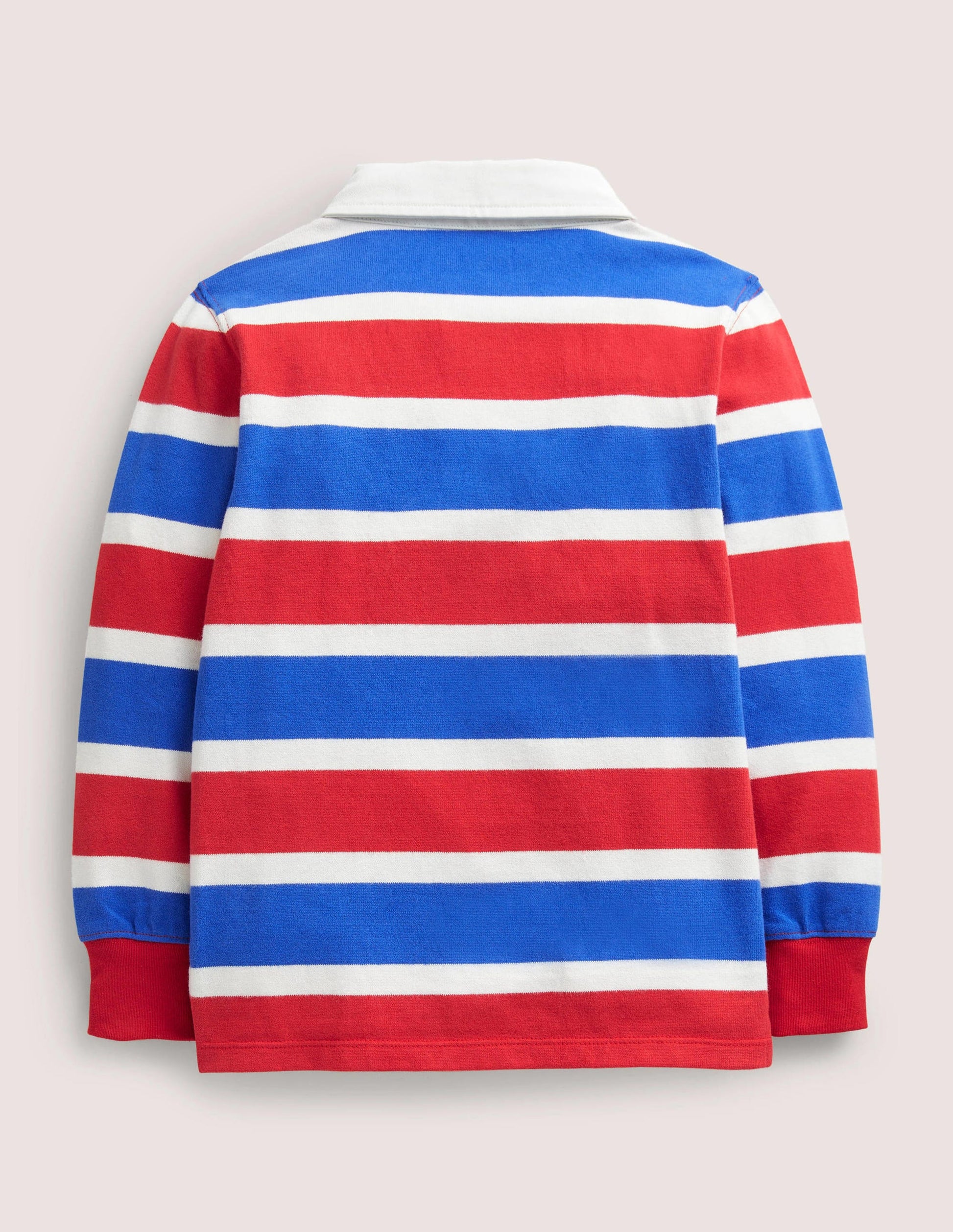 Klassisches Rugby-Hemd-Rockabilly-Rot/Blitzblau-2