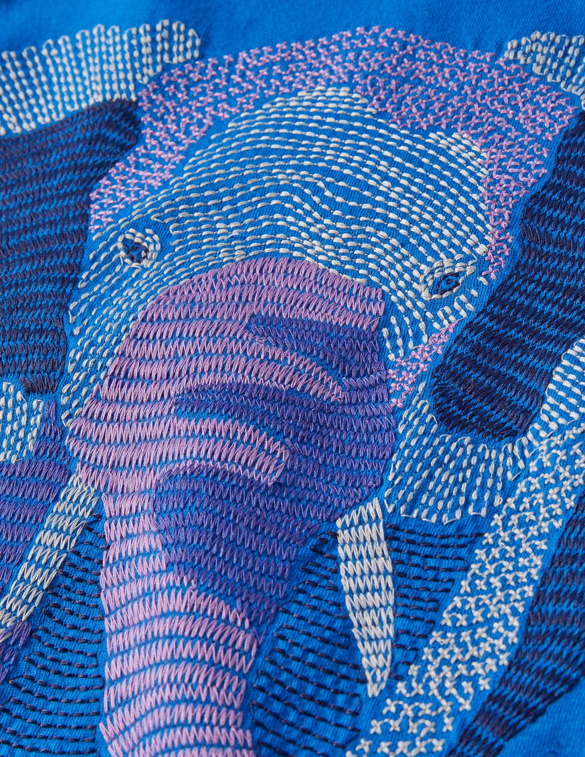 T-shirt à super surpiqûres-Éléphant bleu audacieux - Image 3