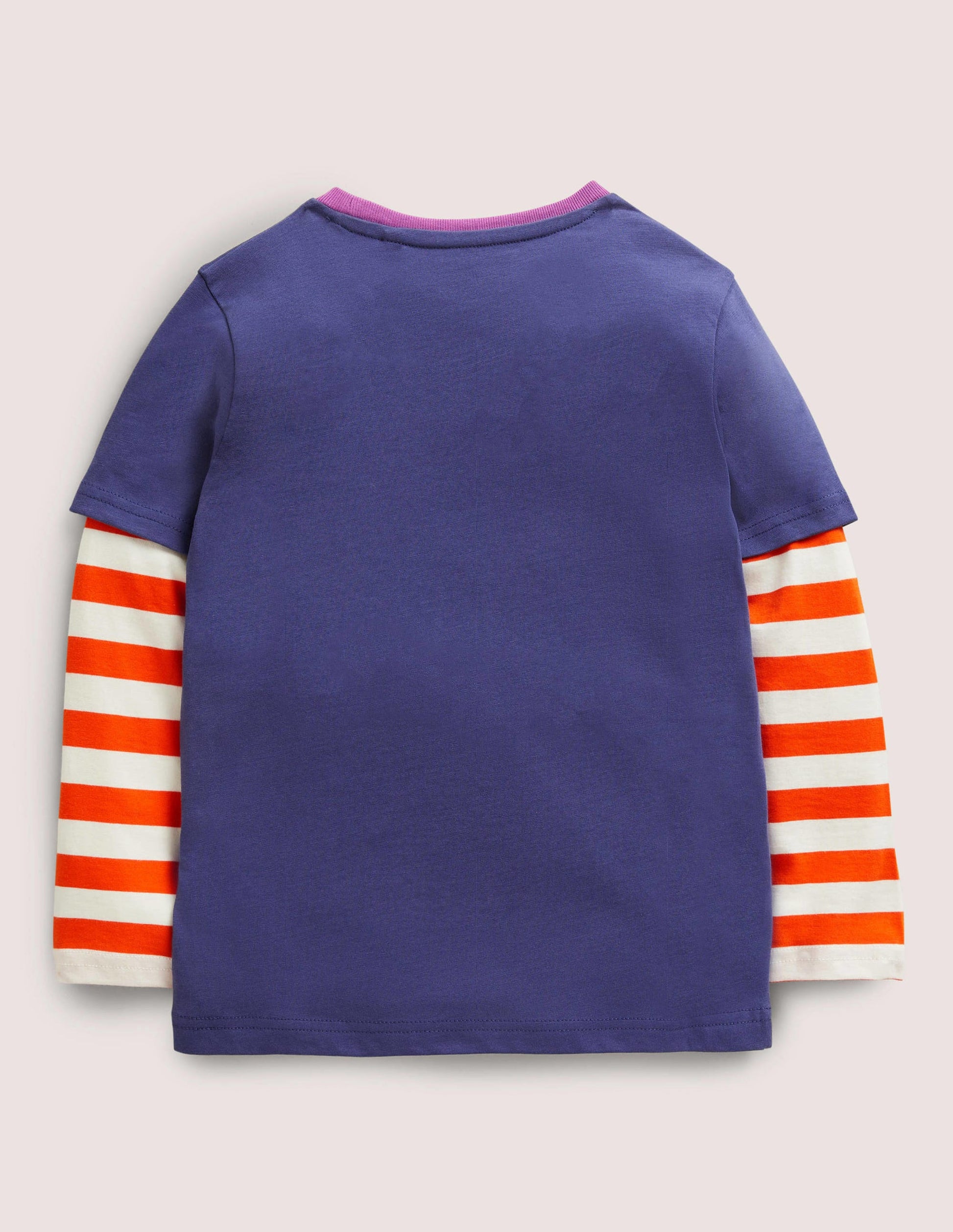 Doppellagiges Halloween-Oberteil-Navy/Naturweiß, Erdmännchen-2