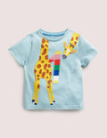 Birthday Appliqué T-shirt-1 bleu minéral